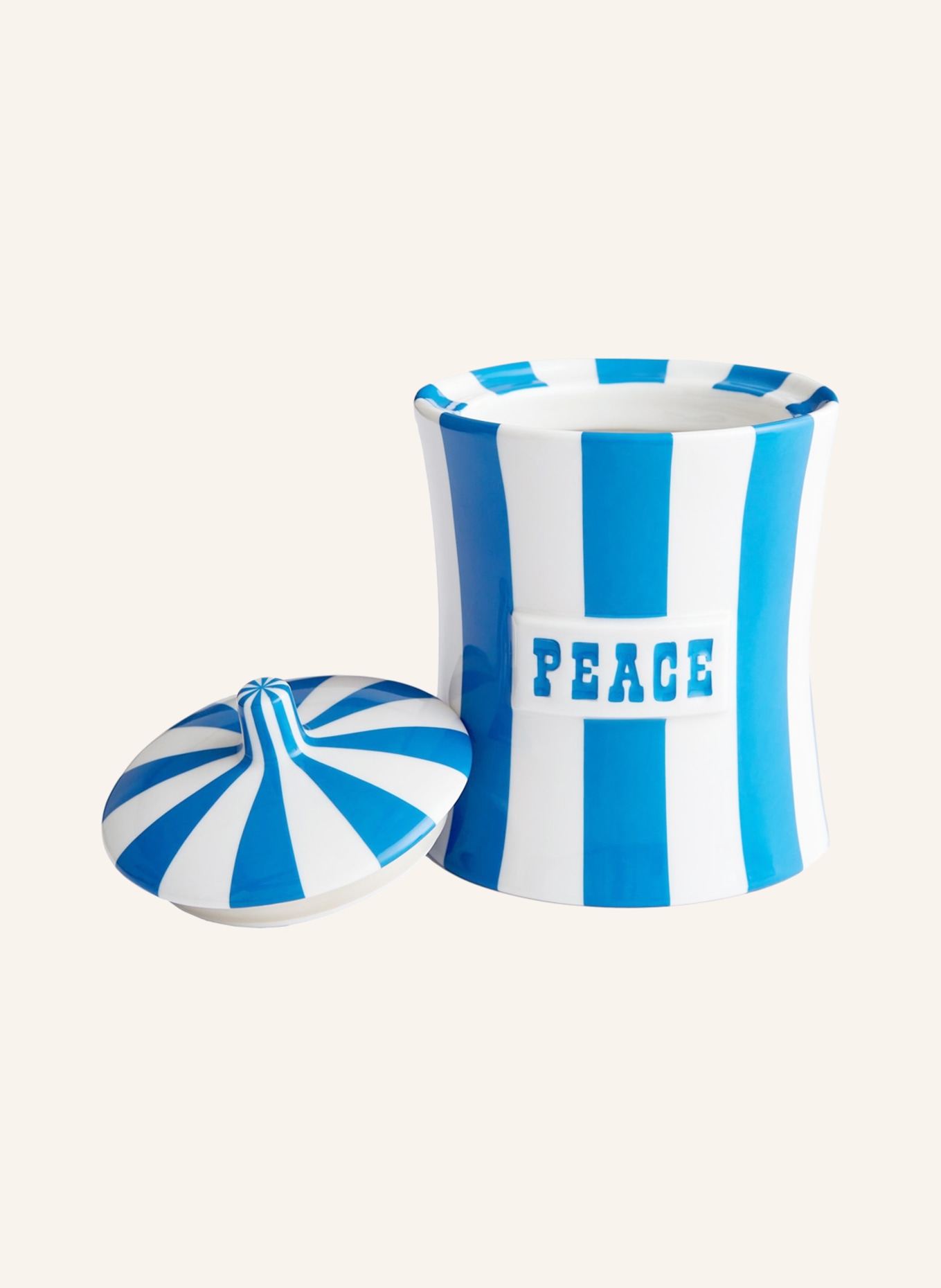 JONATHAN ADLER Storage container VICE PEACE, Color: LIGHT BLUE/ CREAM (Image 2)