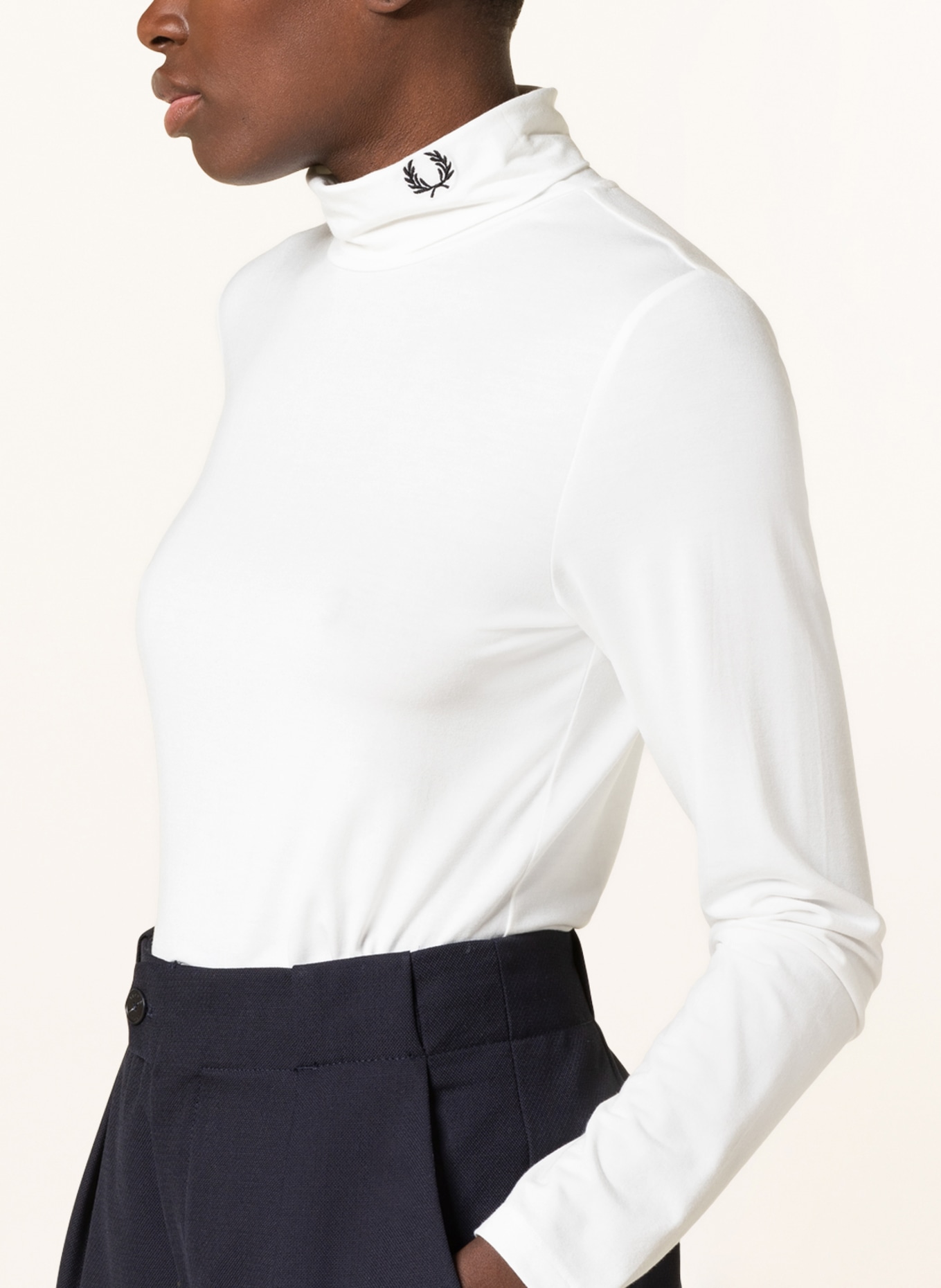 FRED PERRY Turtleneck shirt, Color: WHITE (Image 4)