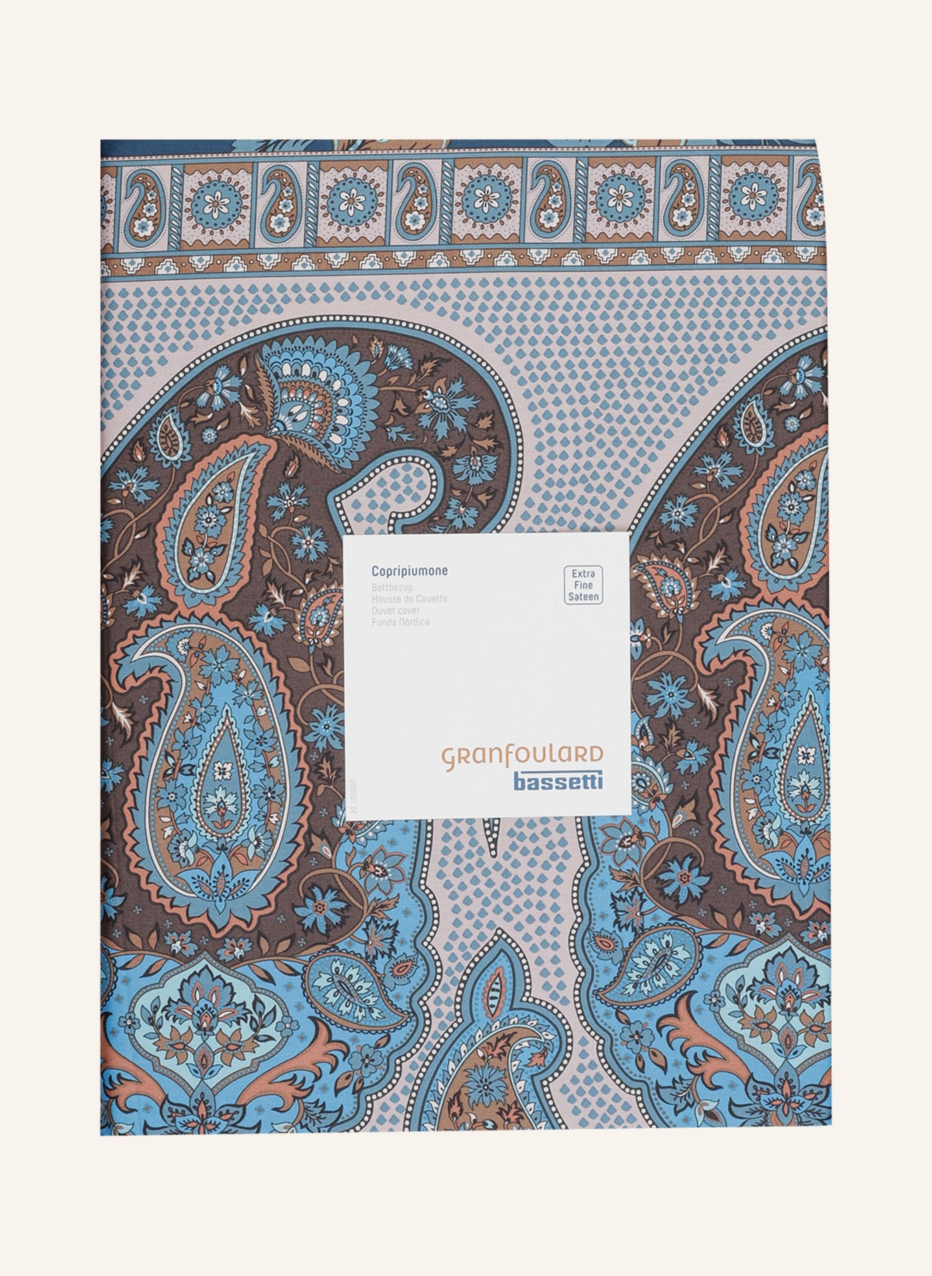 bassetti Bettwäsche GENOVA V.V1: NEONBLAU / ROSA / BRAUN