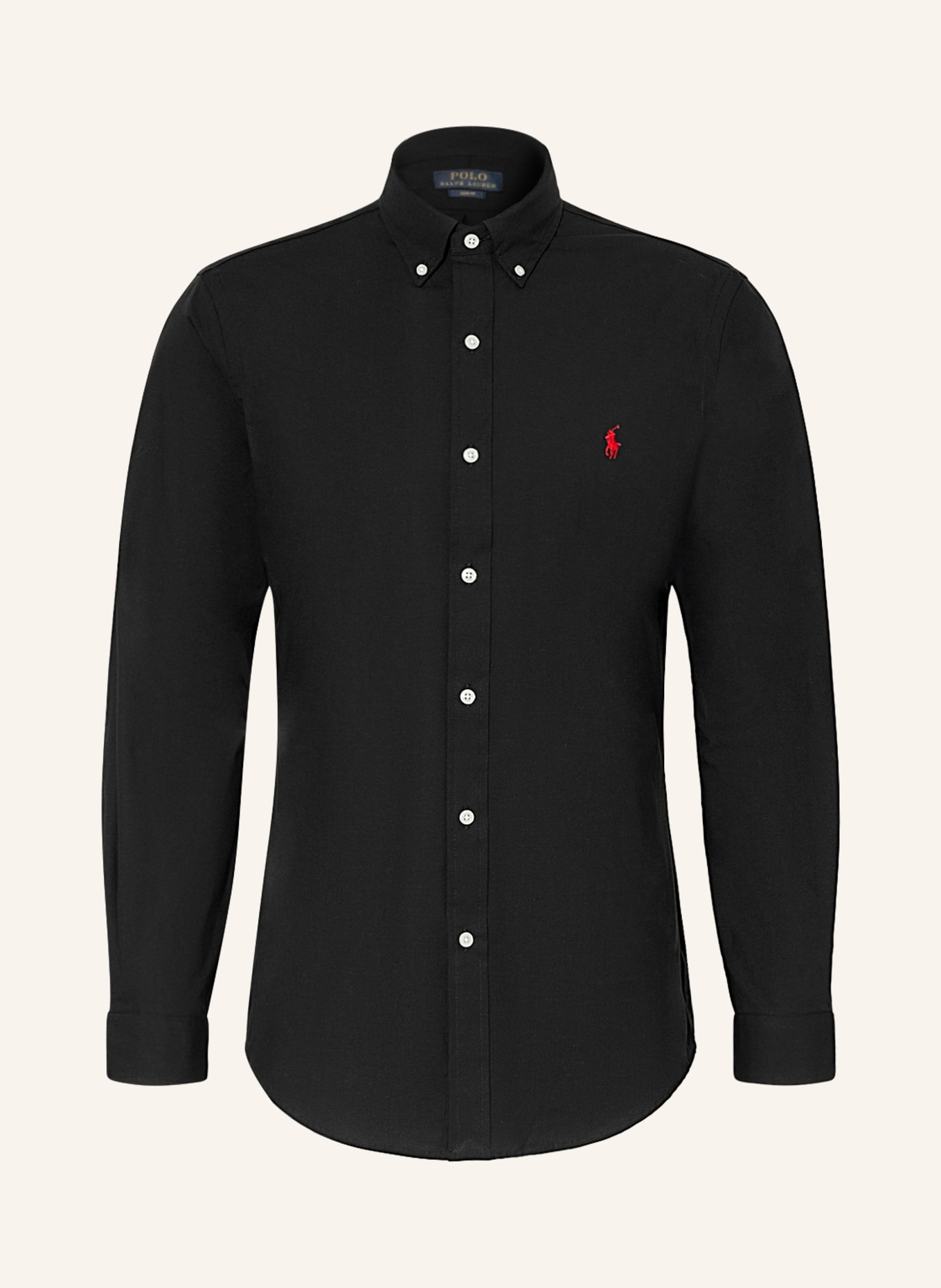 POLO RALPH LAUREN Košile Slim Fit: ČERNÁ