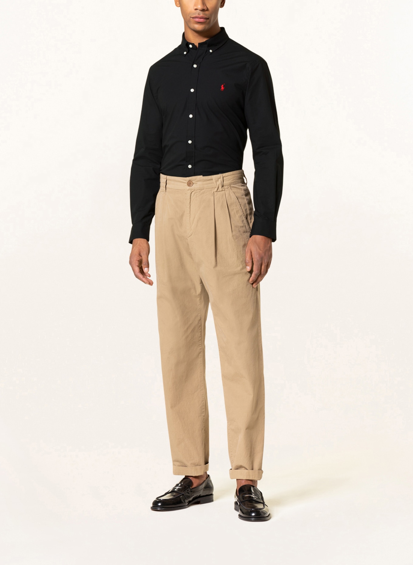 POLO RALPH LAUREN Košile Slim Fit: ČERNÁ