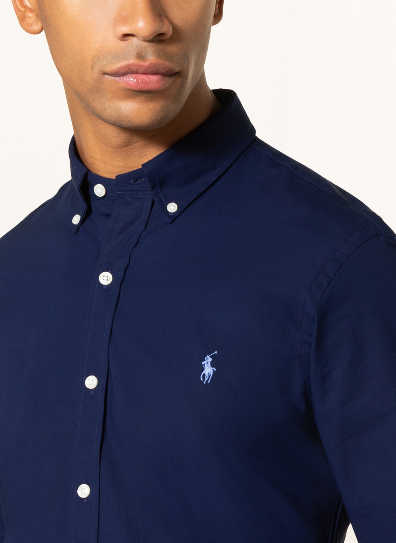 POLO RALPH LAUREN Košile Slim Fit: TMAVĚ MODRÁ