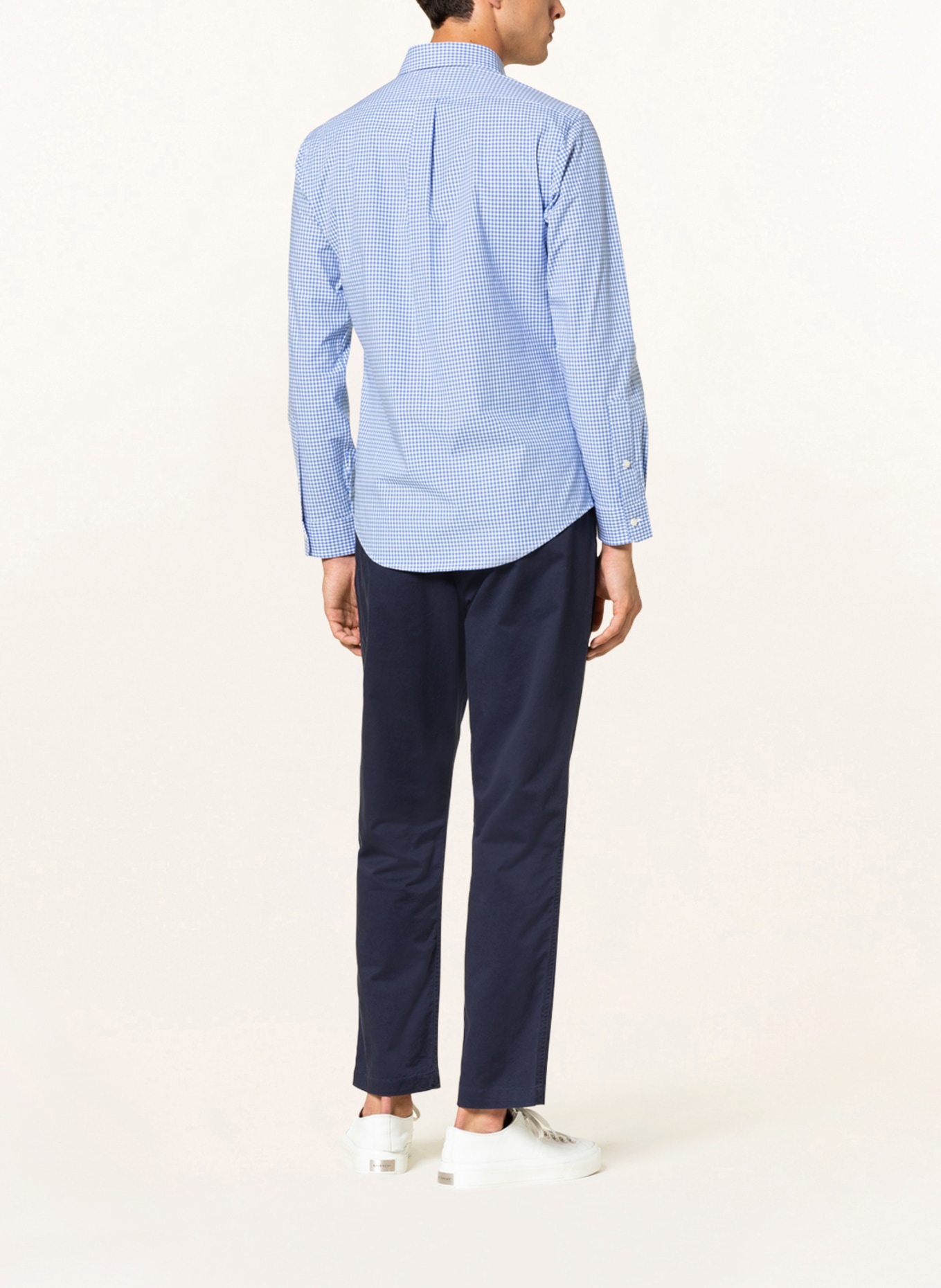 POLO RALPH LAUREN Košile Slim Fit: MODRÁ / BÍLÁ