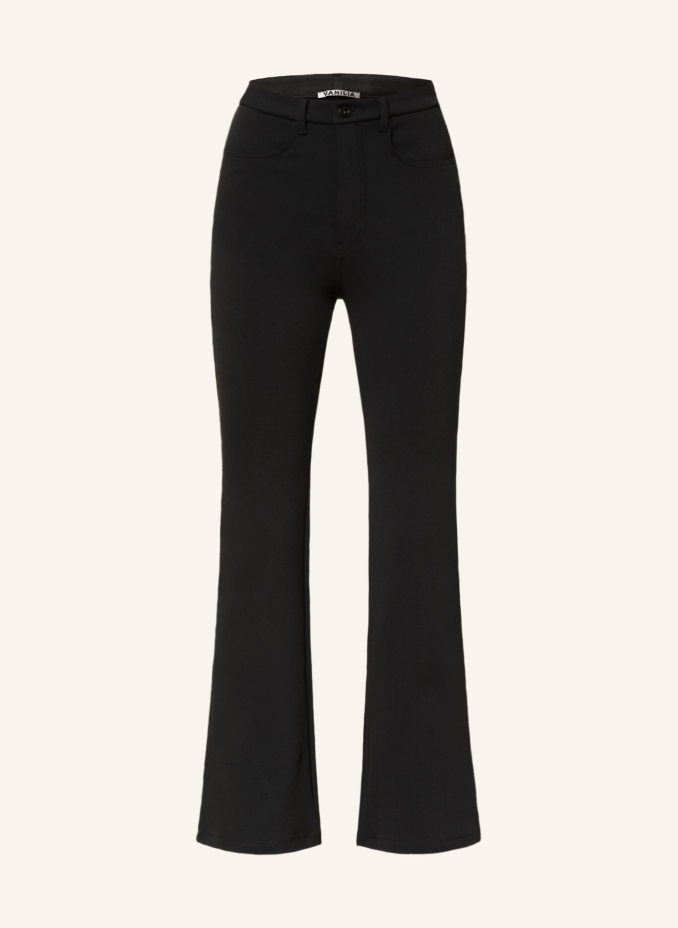 VANILIA Bootcut trousers in black