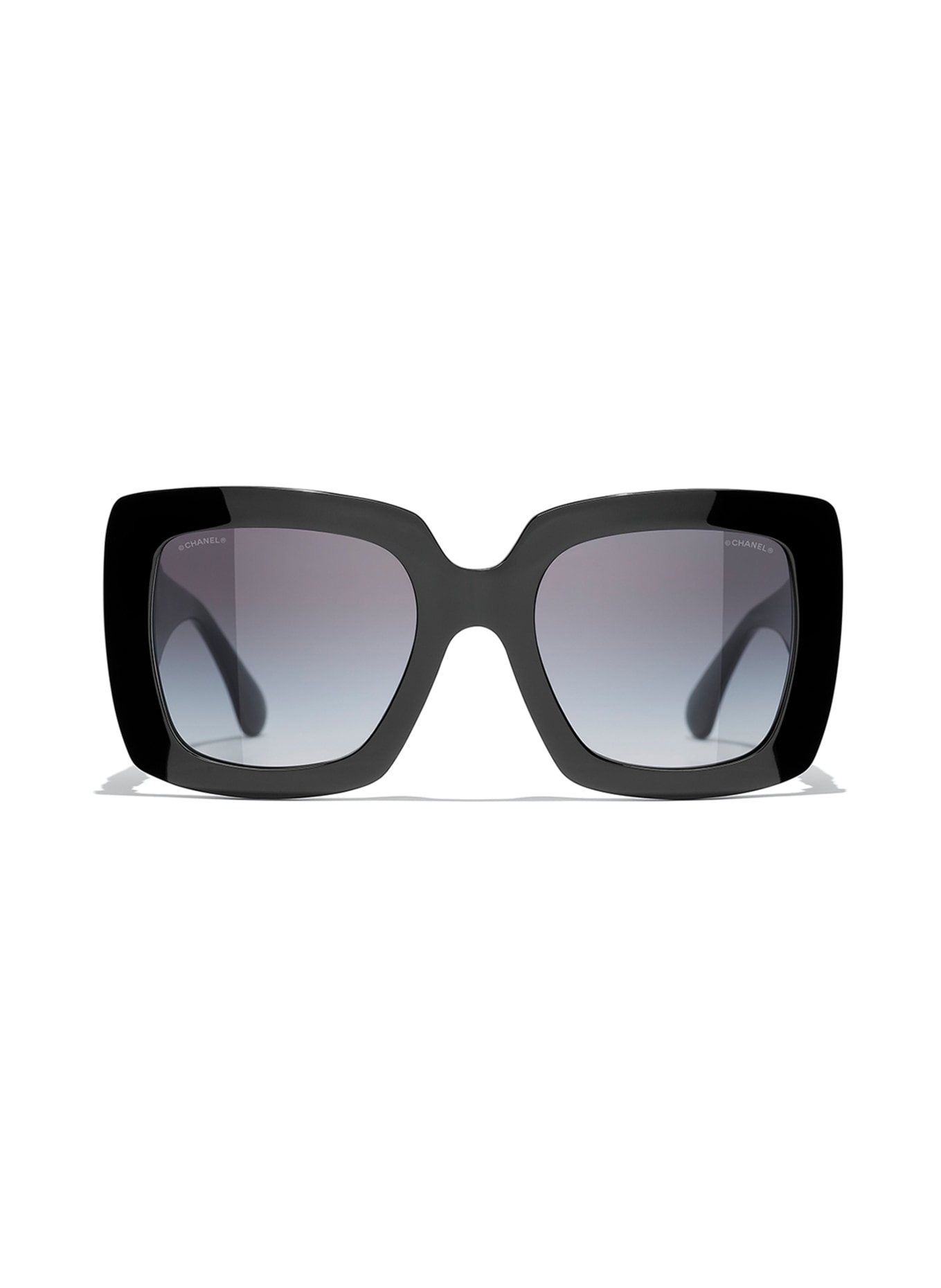 CHANEL Kwadratowe okulary przeciwsłoneczne, Kolor: C622S6 – CZARNY / SZARY GRADIENT (Obrazek 2)