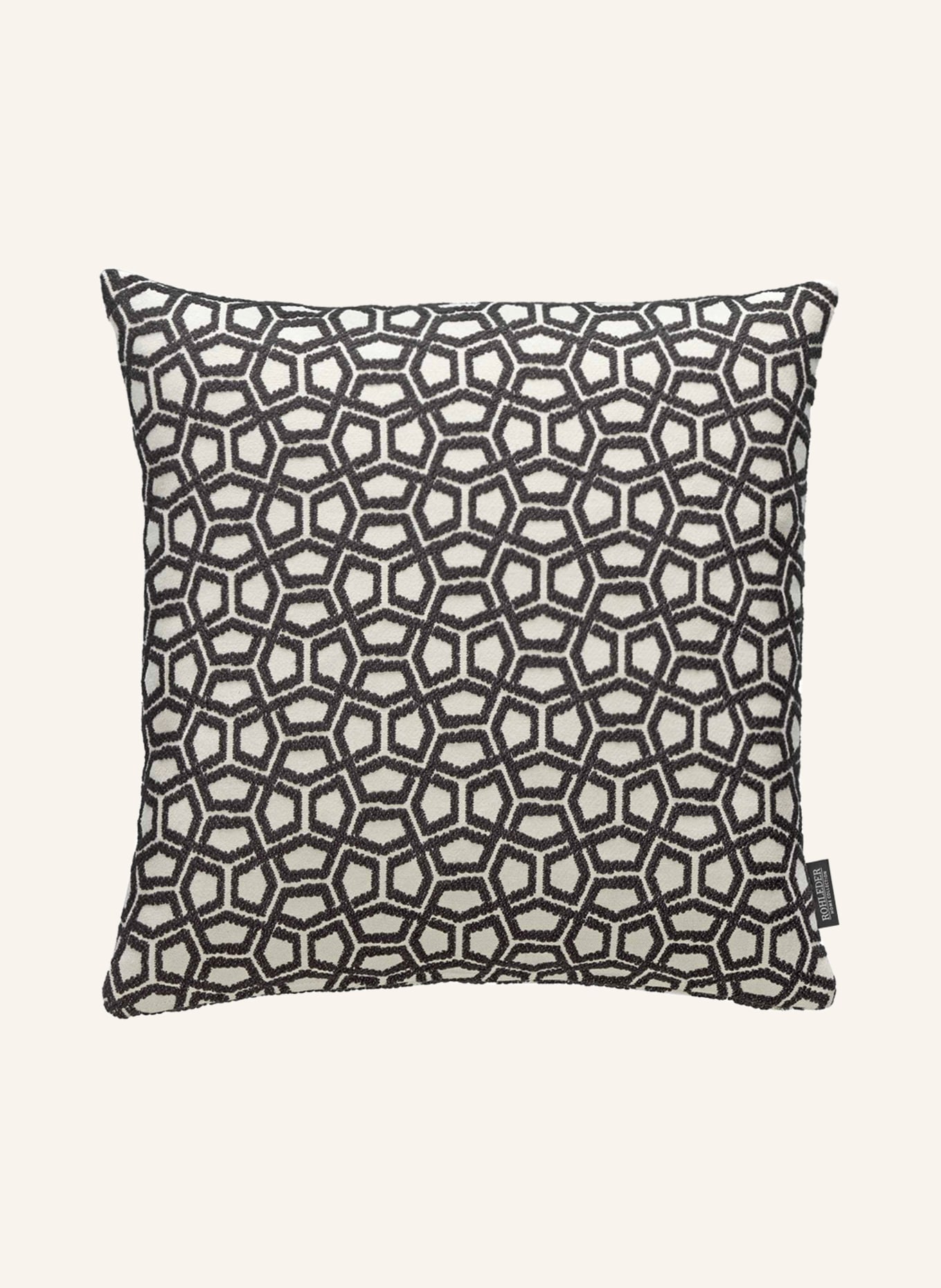 ROHLEDER Dekokissen ORIGAMI: CREME / SCHWARZ