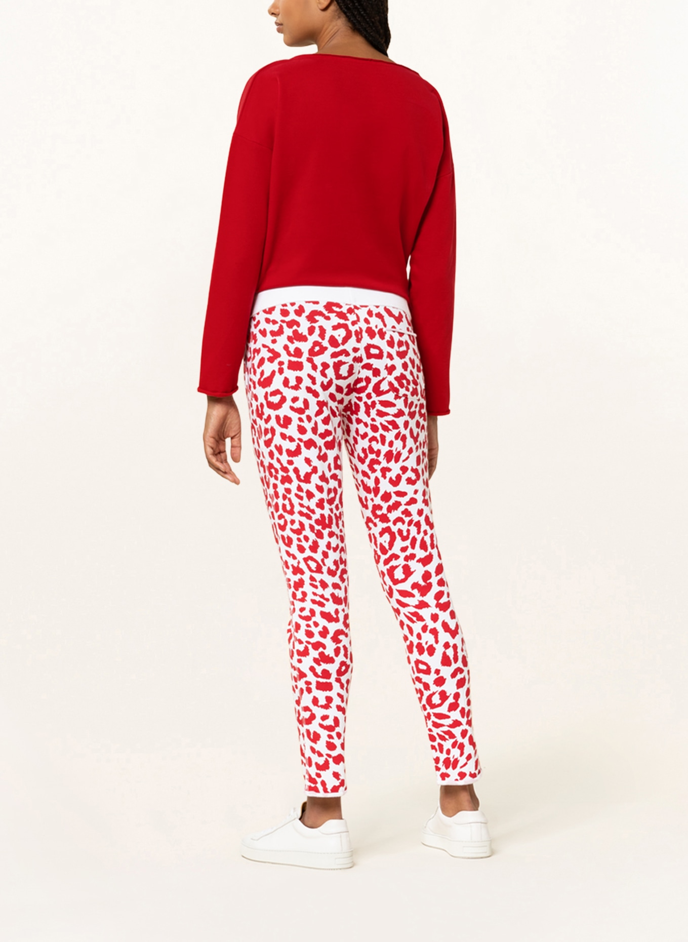 Juvia Sweatpants, Color: WHITE/ RED (Image 3)