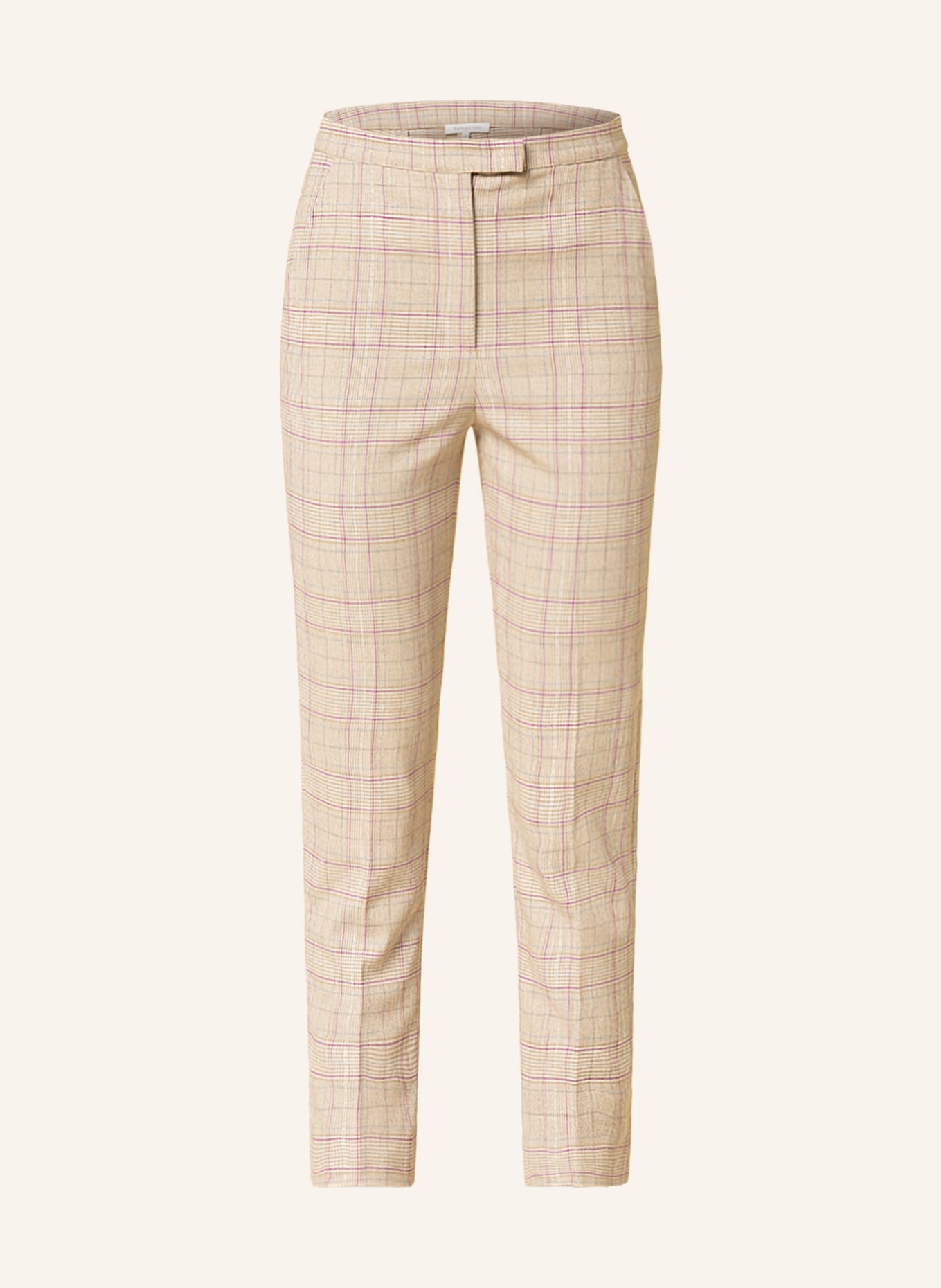 PATRIZIA PEPE Trousers with glitter thread, Color: BEIGE/ PURPLE/ SILVER (Image 1)