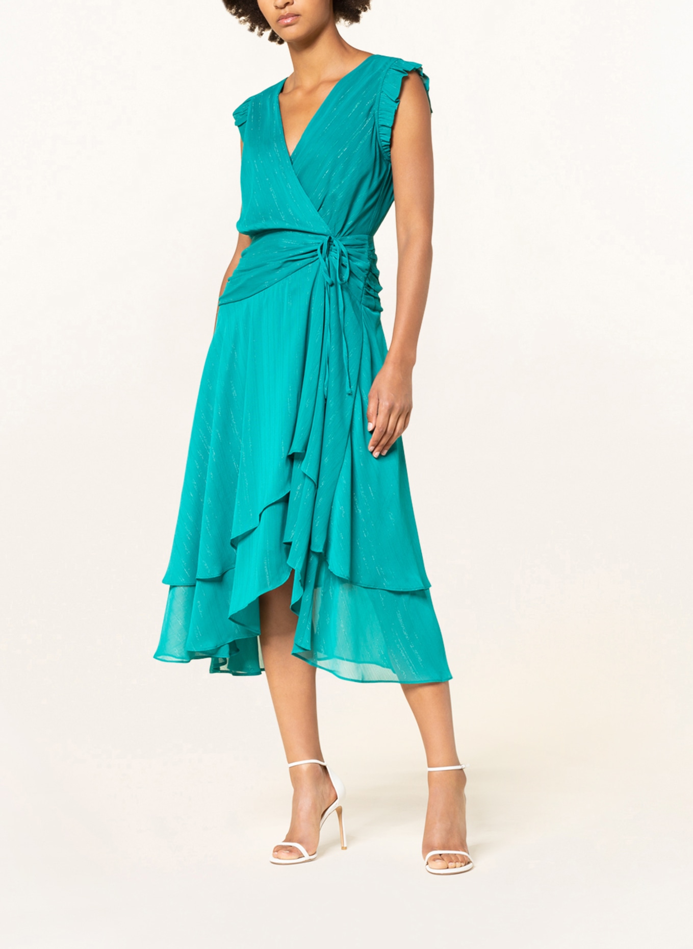 Phase Eight Dress CRESSINDA with glitter thread, Color: TEAL (Image 2)