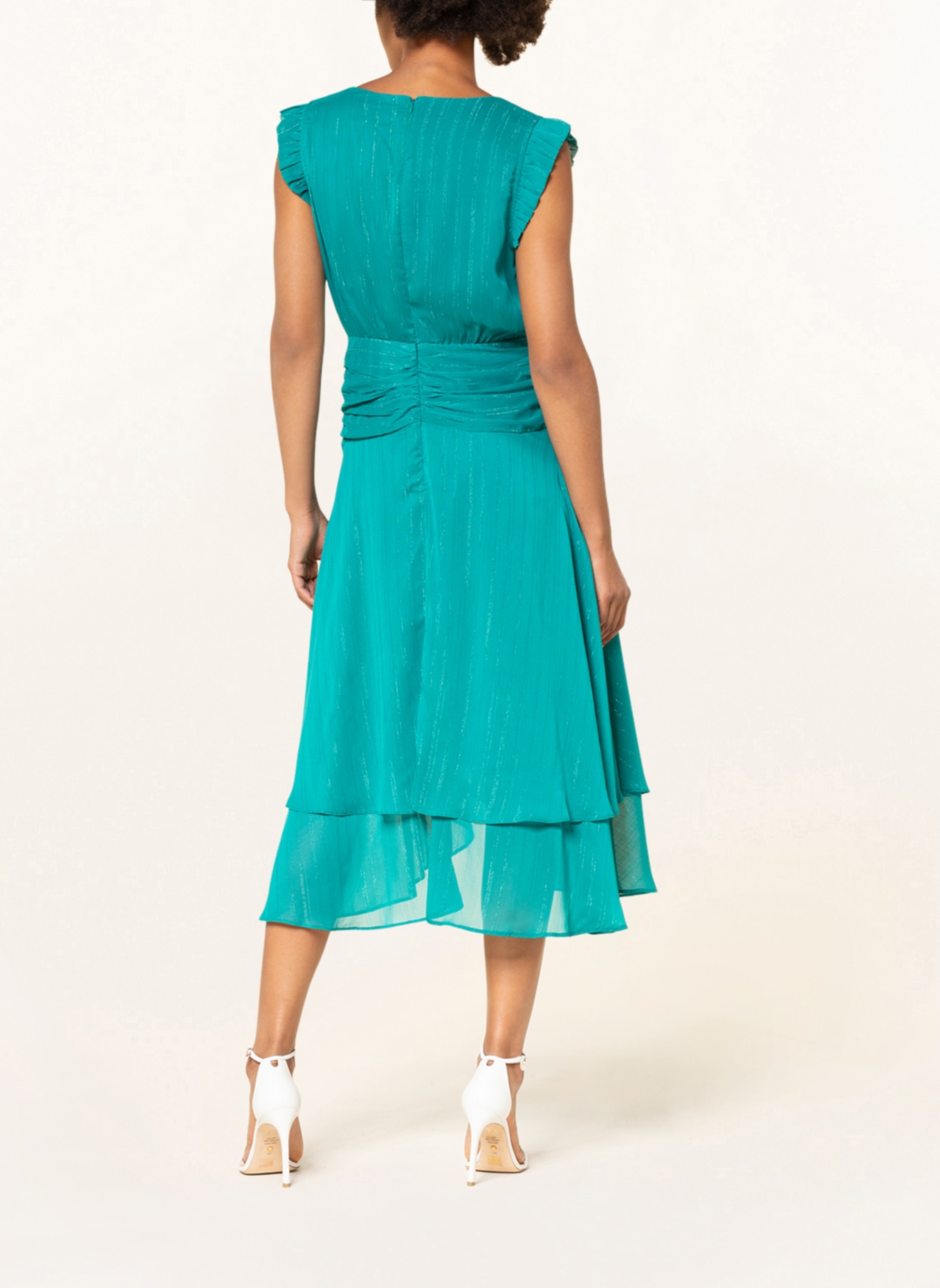Phase Eight Dress CRESSINDA with glitter thread, Color: TEAL (Image 3)
