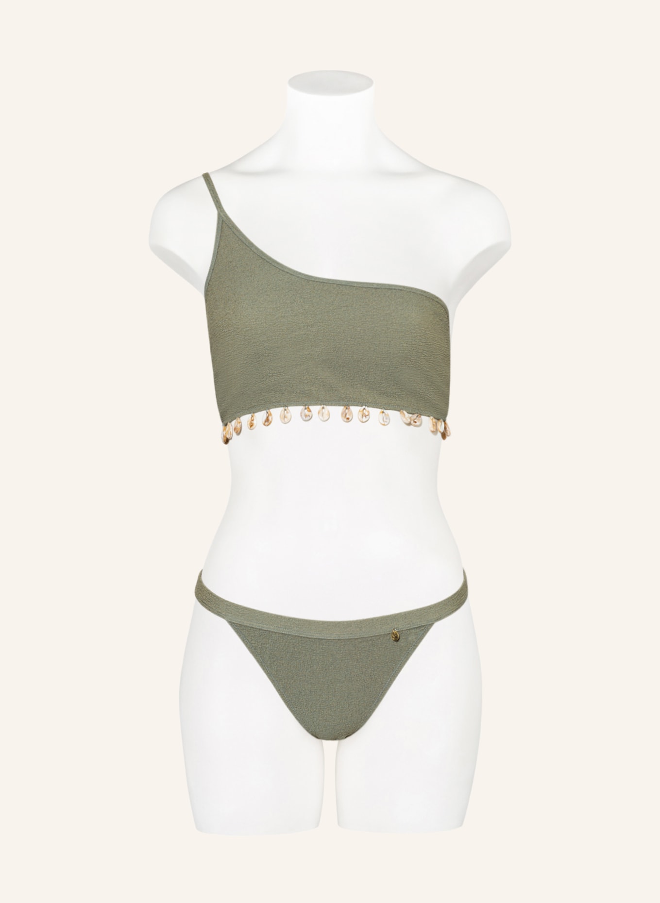 LOVE Stories One-shoulder bikini top BORA BORA, Color: LIGHT GREEN (Image 2)