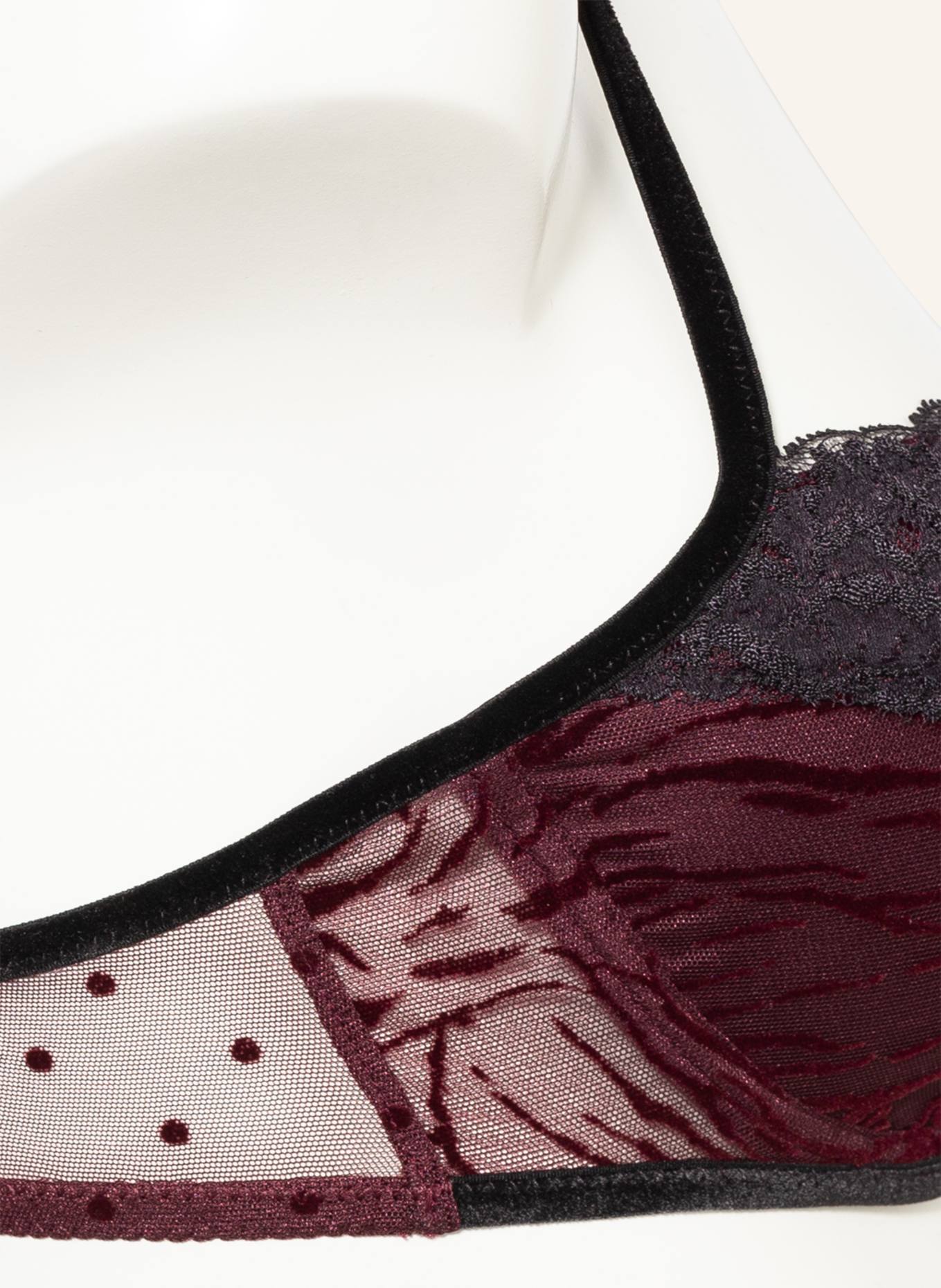 ANDRES SARDA Biustonosz balkonetka FRASER: CIEMNOCZERWONY / CZARNY