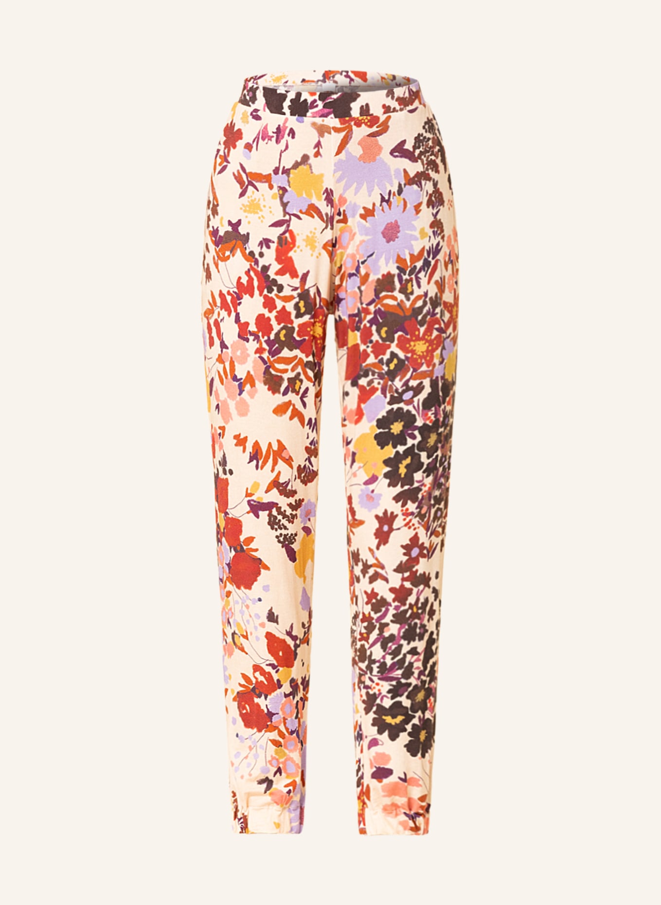 mey Spodnie od piżamy z kolekcji MIRJA, Kolor: KREMOWY/ LILA/ CIEMNOCZERWONY (Obrazek 1)