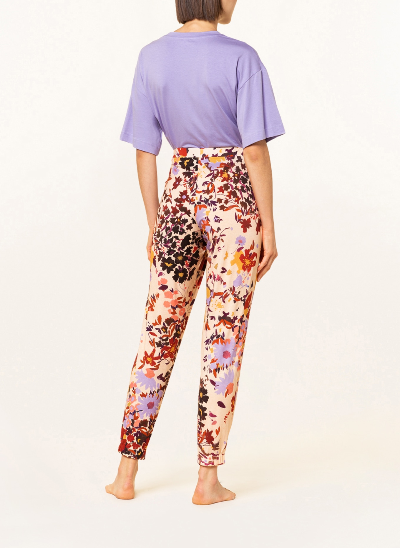 mey Spodnie od piżamy z kolekcji MIRJA, Kolor: KREMOWY/ LILA/ CIEMNOCZERWONY (Obrazek 3)