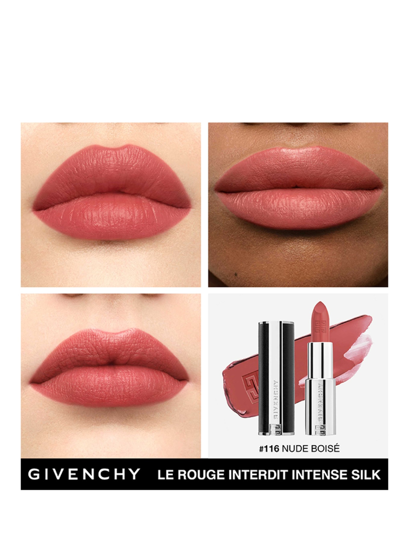 GIVENCHY LE ROUGE INTERDIT INTENSE SILK: N116 NUDE BOISÉ​