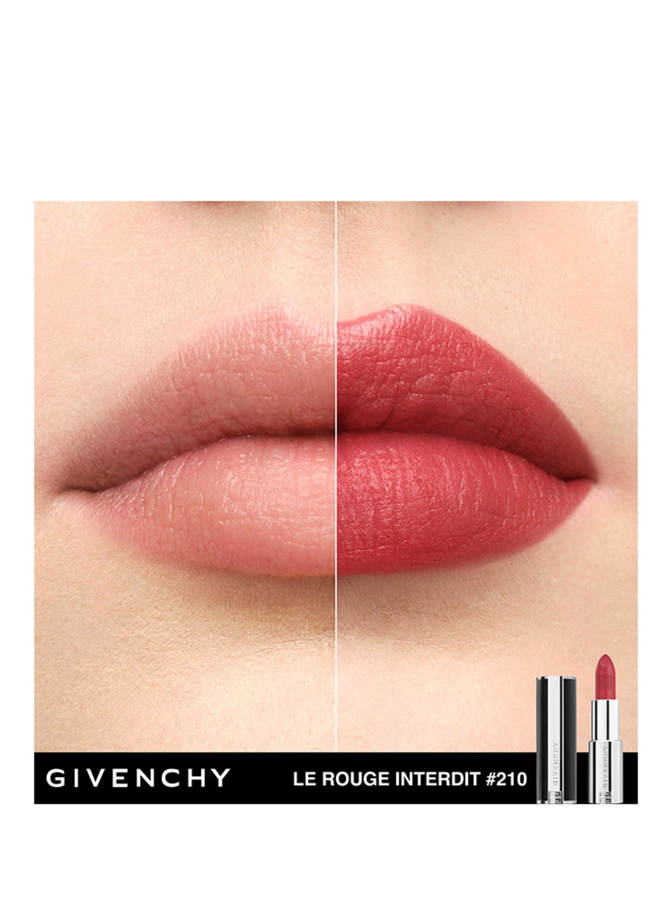 GIVENCHY LE ROUGE INTERDIT INTENSE SILK: N210 ROSE BRAISÉ