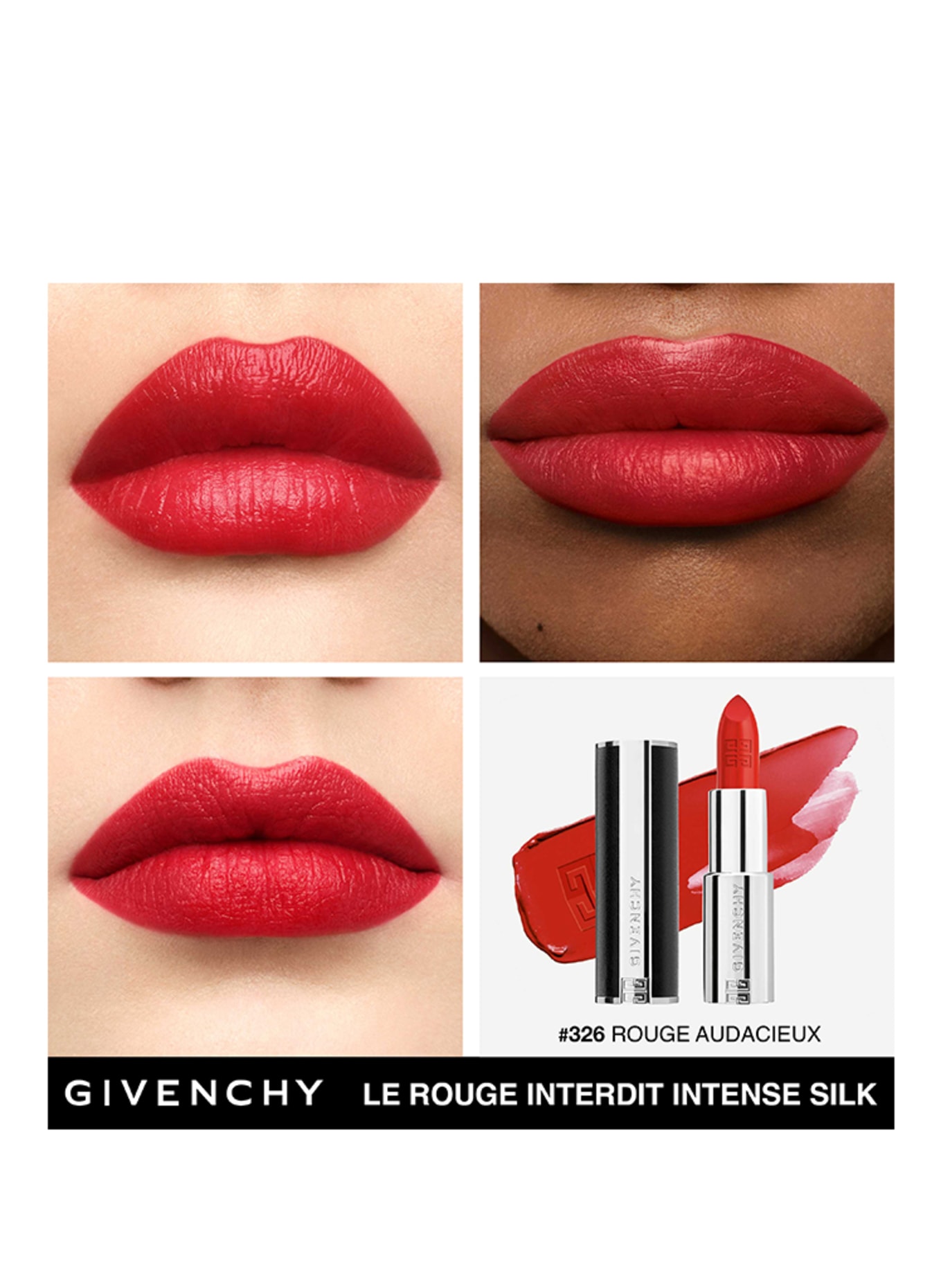 GIVENCHY BEAUTY LE ROUGE INTERDIT INTENSE SILK: N326 ROUGE AUDACIEUX