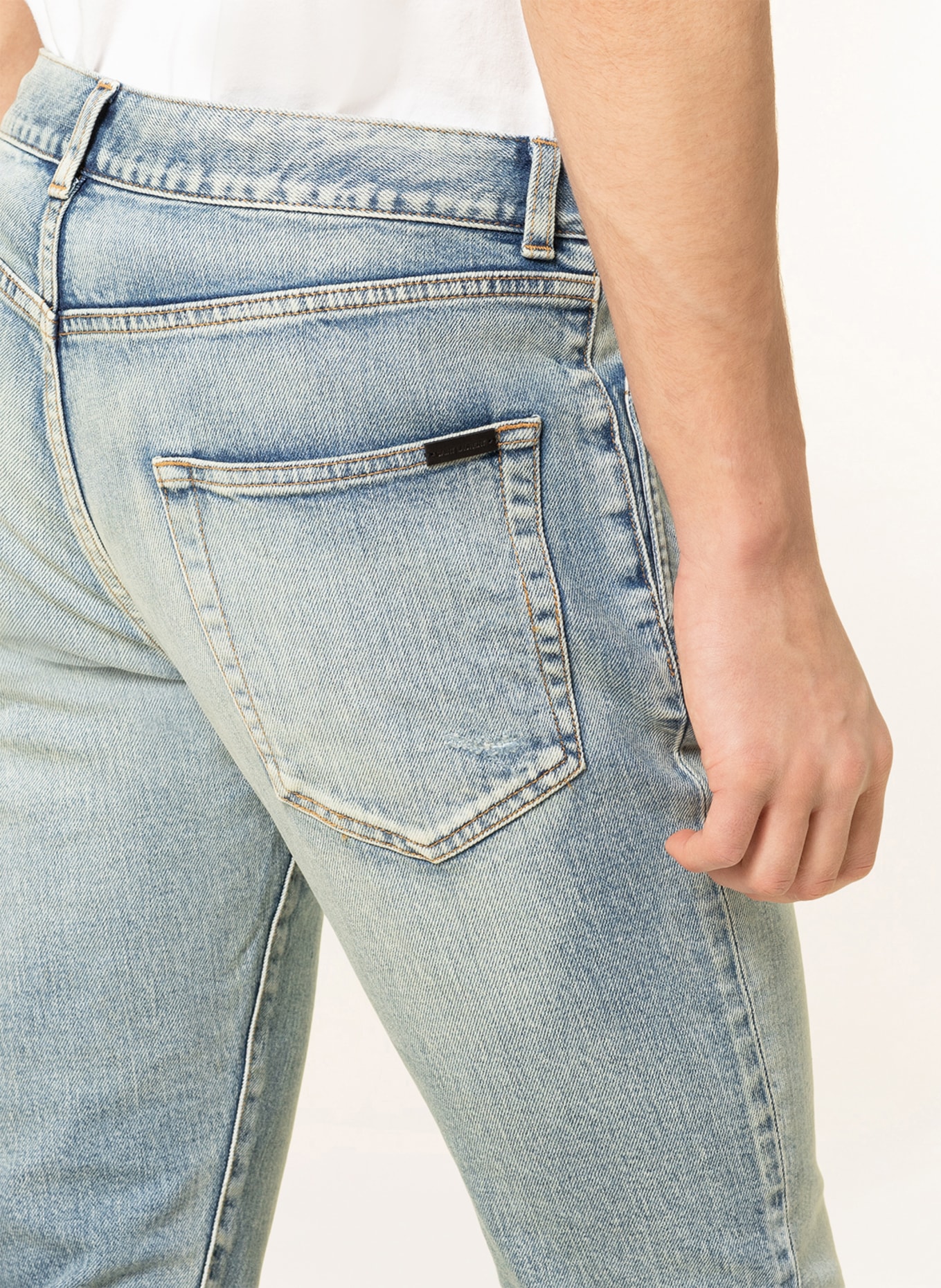 SAINT LAURENT Jeans Skinny Fit, Farbe: 4568 SANTA MONICA BLUE (Bild 6)