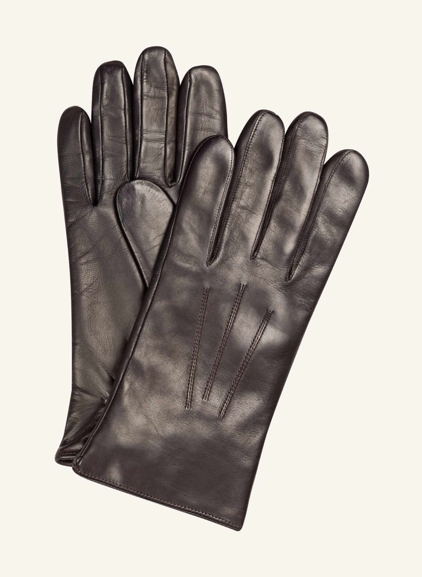 ROECKL Leather gloves KLASSIKER, Color: DARK BROWN (Image 1)