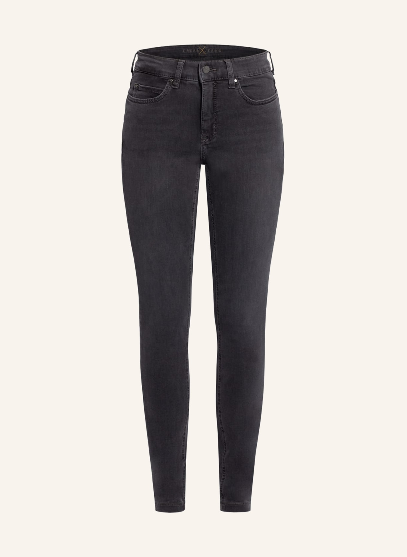 MAC Jeansy skinny DREAM: D975 dark grey used wash