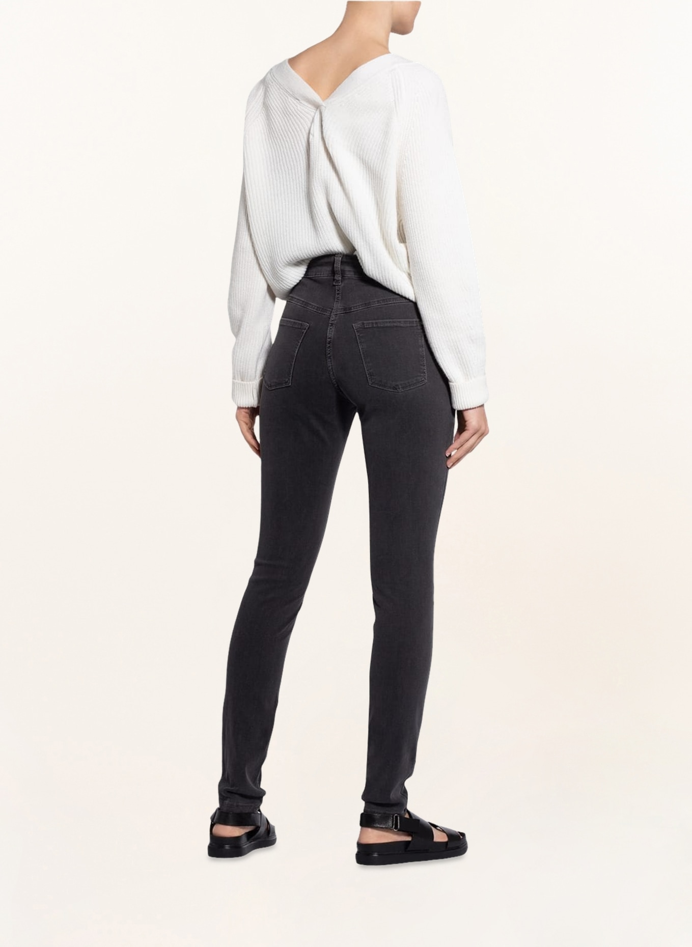 MAC Jeansy skinny DREAM: D975 dark grey used wash