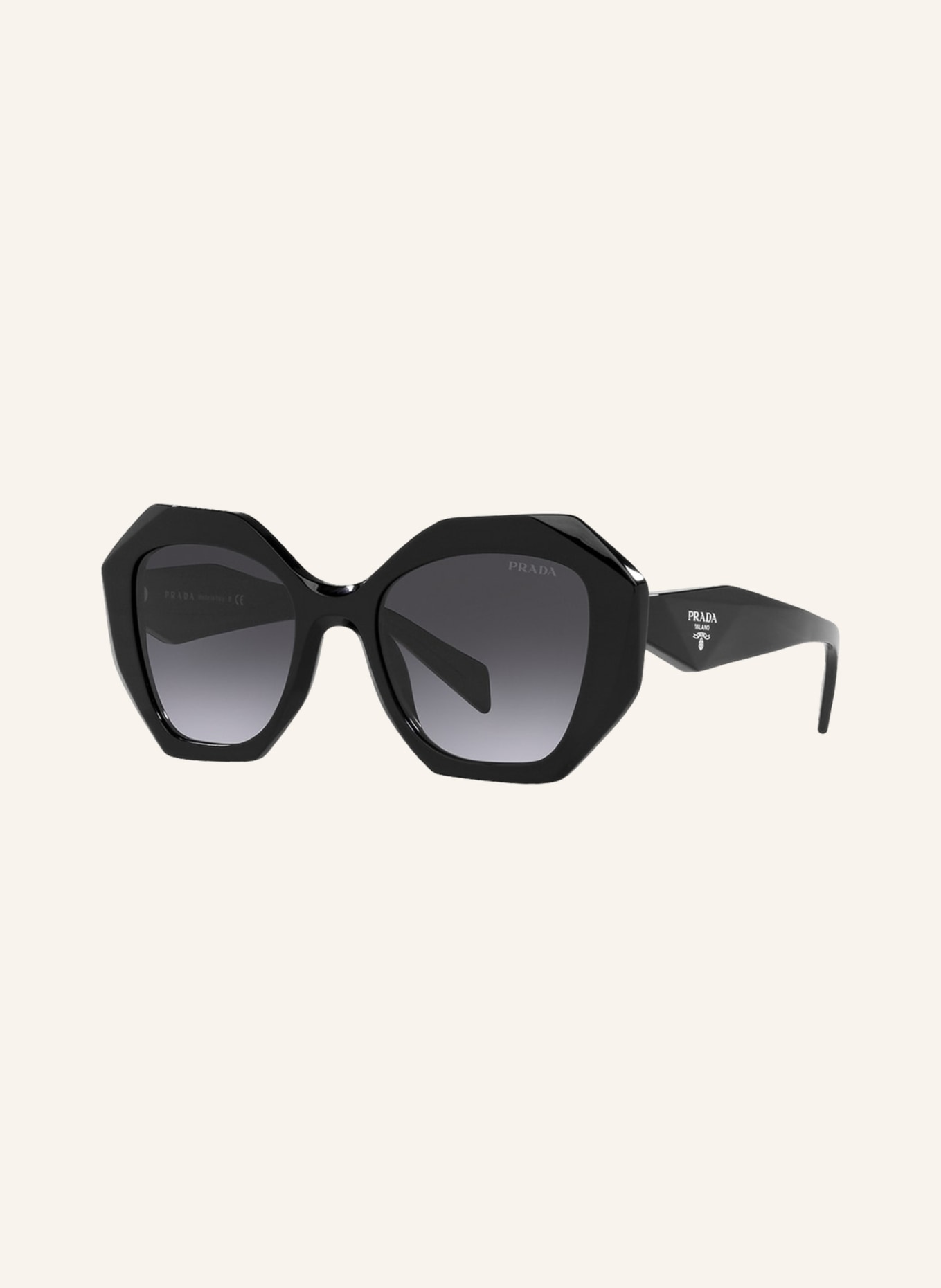 PRADA Sunglasses PR16WS, Color: 1AB5D1 - BLACK/ GRAY GRADIENT (Image 1)