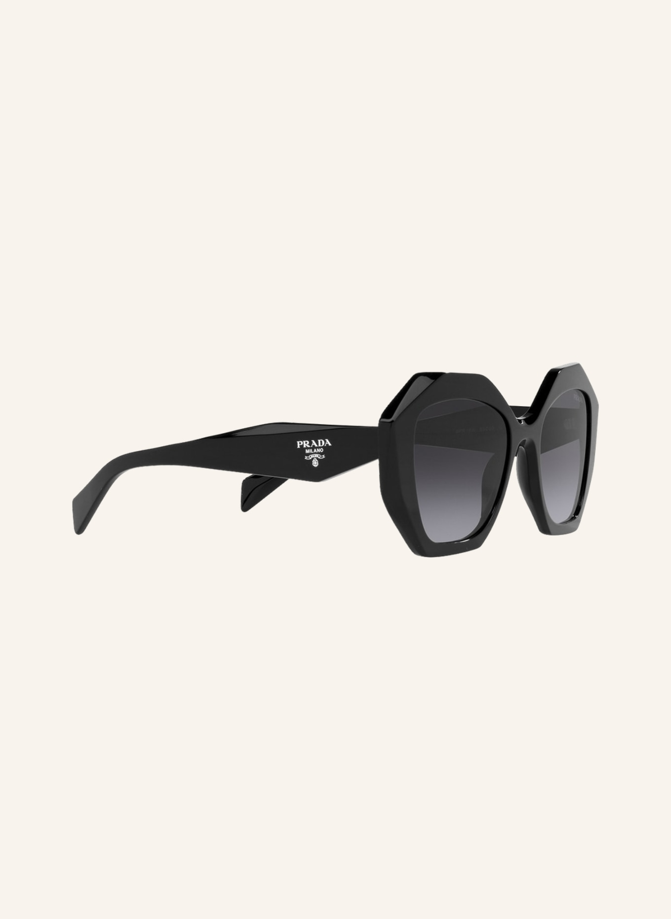 PRADA Sunglasses PR16WS, Color: 1AB5D1 - BLACK/ GRAY GRADIENT (Image 3)
