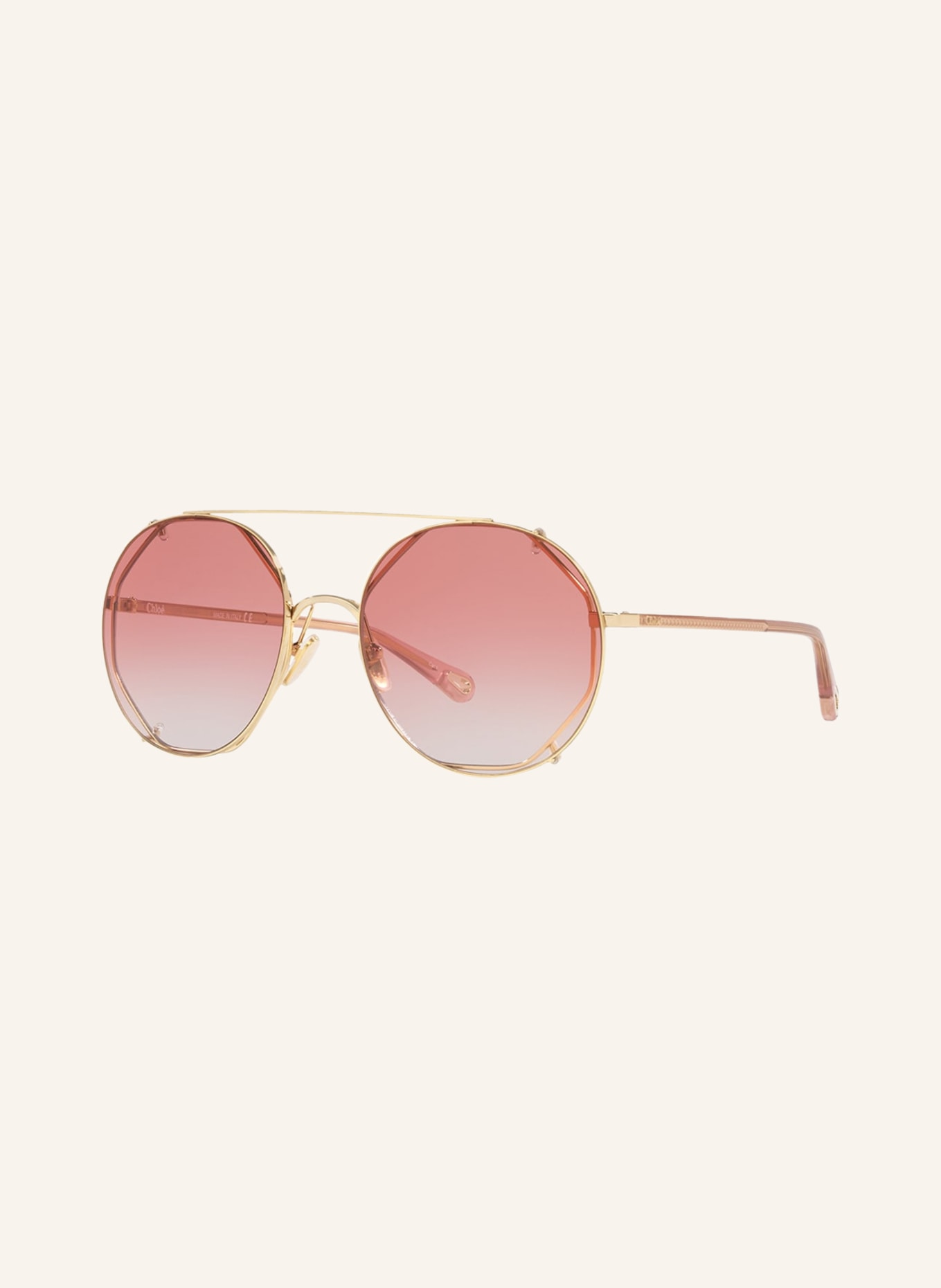 Chloé Sunglasses CH 0041S, Color: 2370U2 - GOLD/PINK GRADIENT (Image 1)