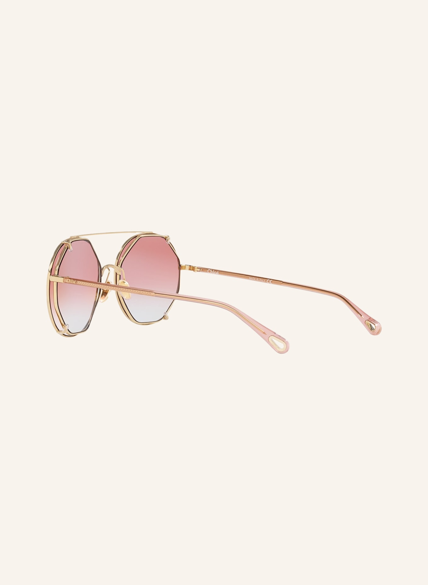 Chloé Sunglasses CH 0041S, Color: 2370U2 - GOLD/PINK GRADIENT (Image 4)