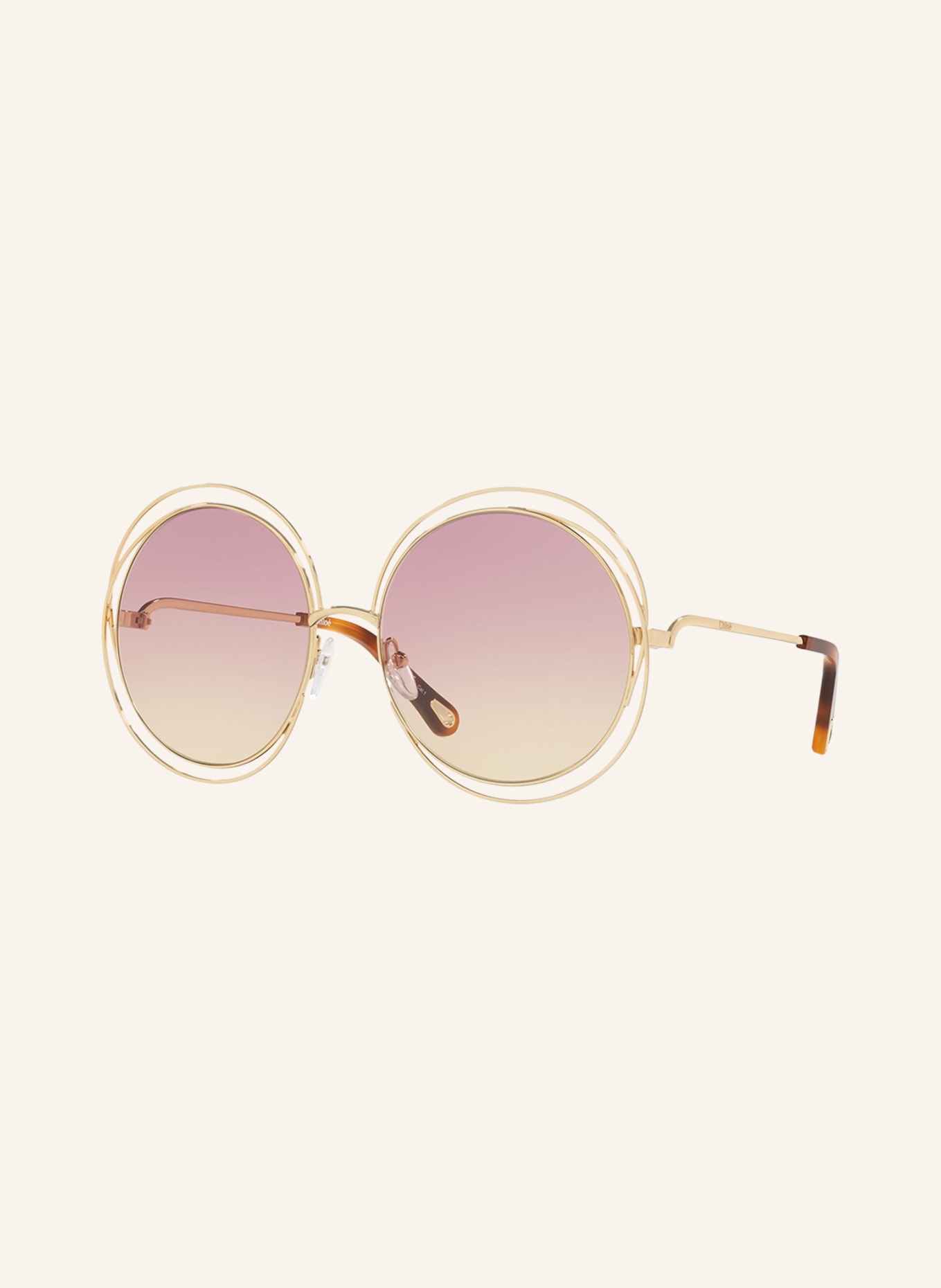 Chloé Sunglasses CH 0045S, Color: 2370R2 - GOLD/ PINK/ YELLOW GRADIENT (Image 1)