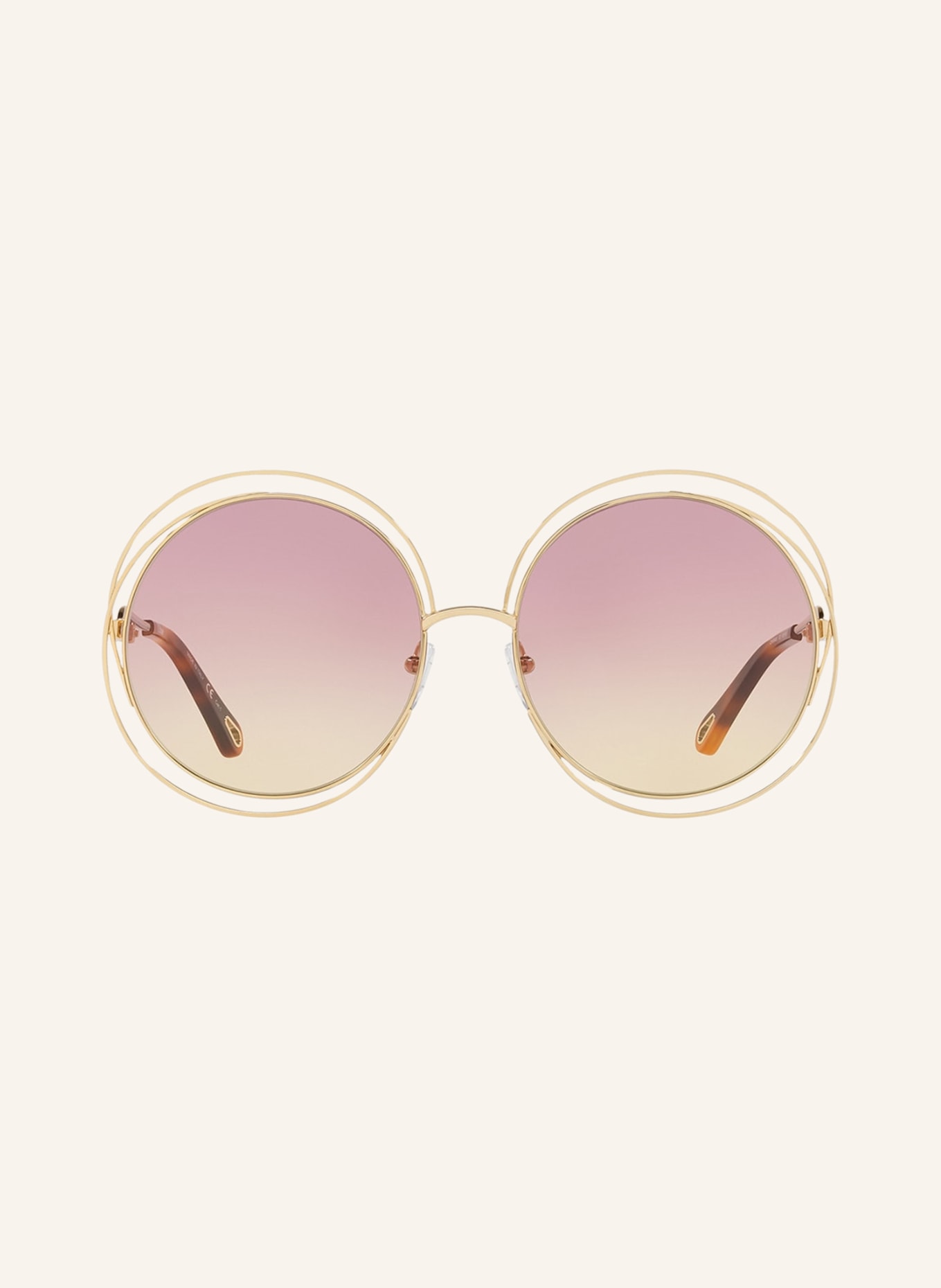 Chloé Sunglasses CH 0045S, Color: 2370R2 - GOLD/ PINK/ YELLOW GRADIENT (Image 2)