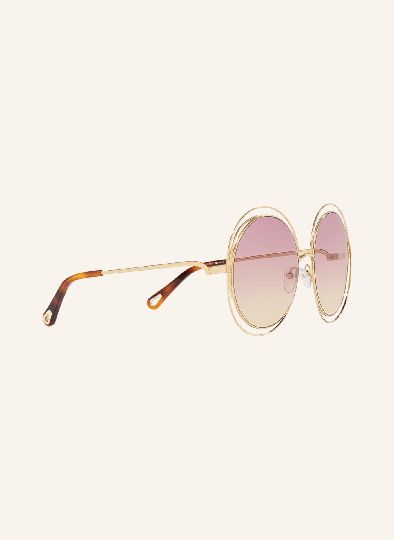 Chloé Sunglasses CH 0045S, Color: 2370R2 - GOLD/ PINK/ YELLOW GRADIENT (Image 3)