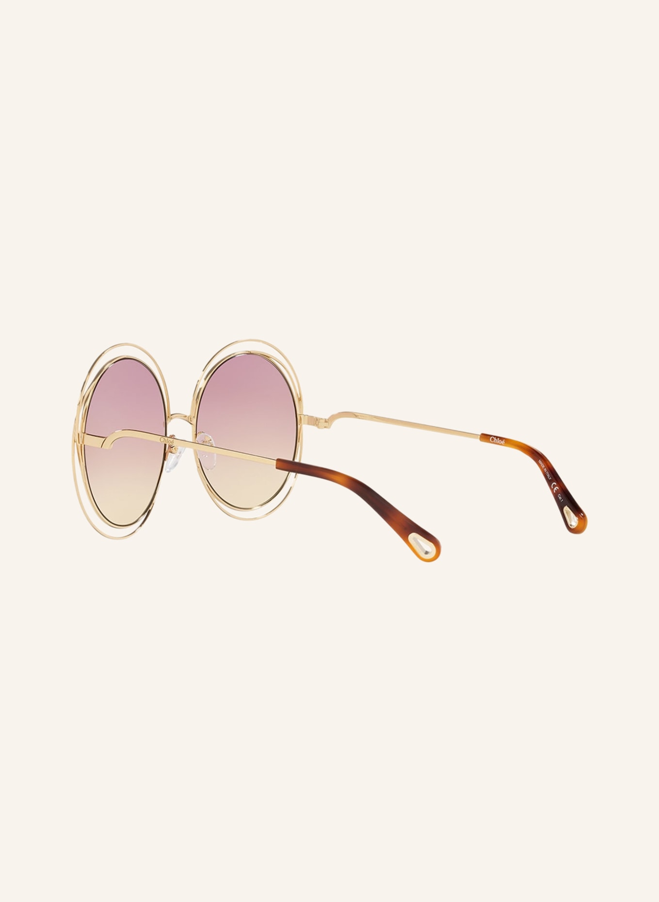 Chloé Sunglasses CH 0045S, Color: 2370R2 - GOLD/ PINK/ YELLOW GRADIENT (Image 4)
