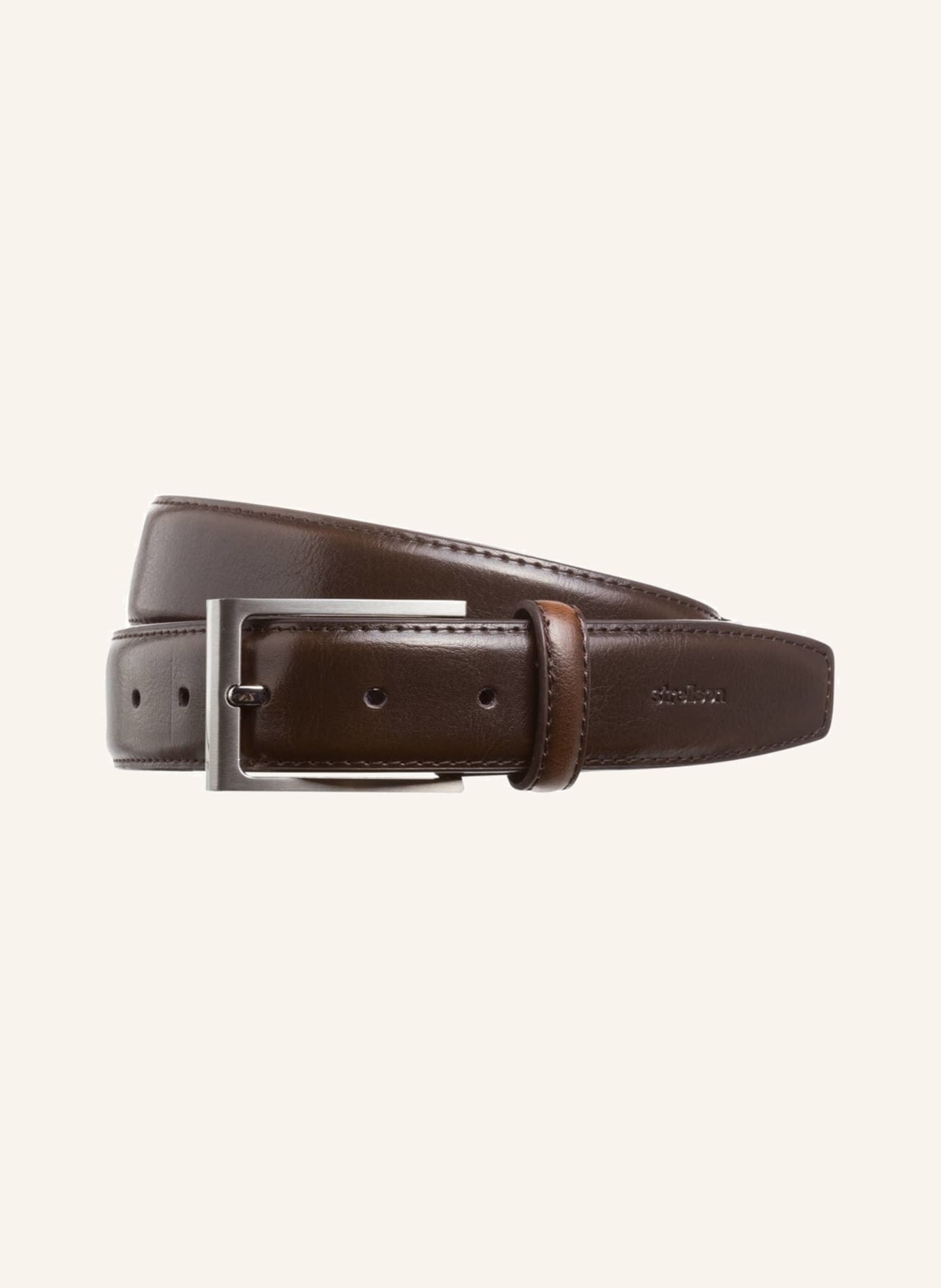 STRELLSON Leather belt, Color: DARK BROWN (Image 1)