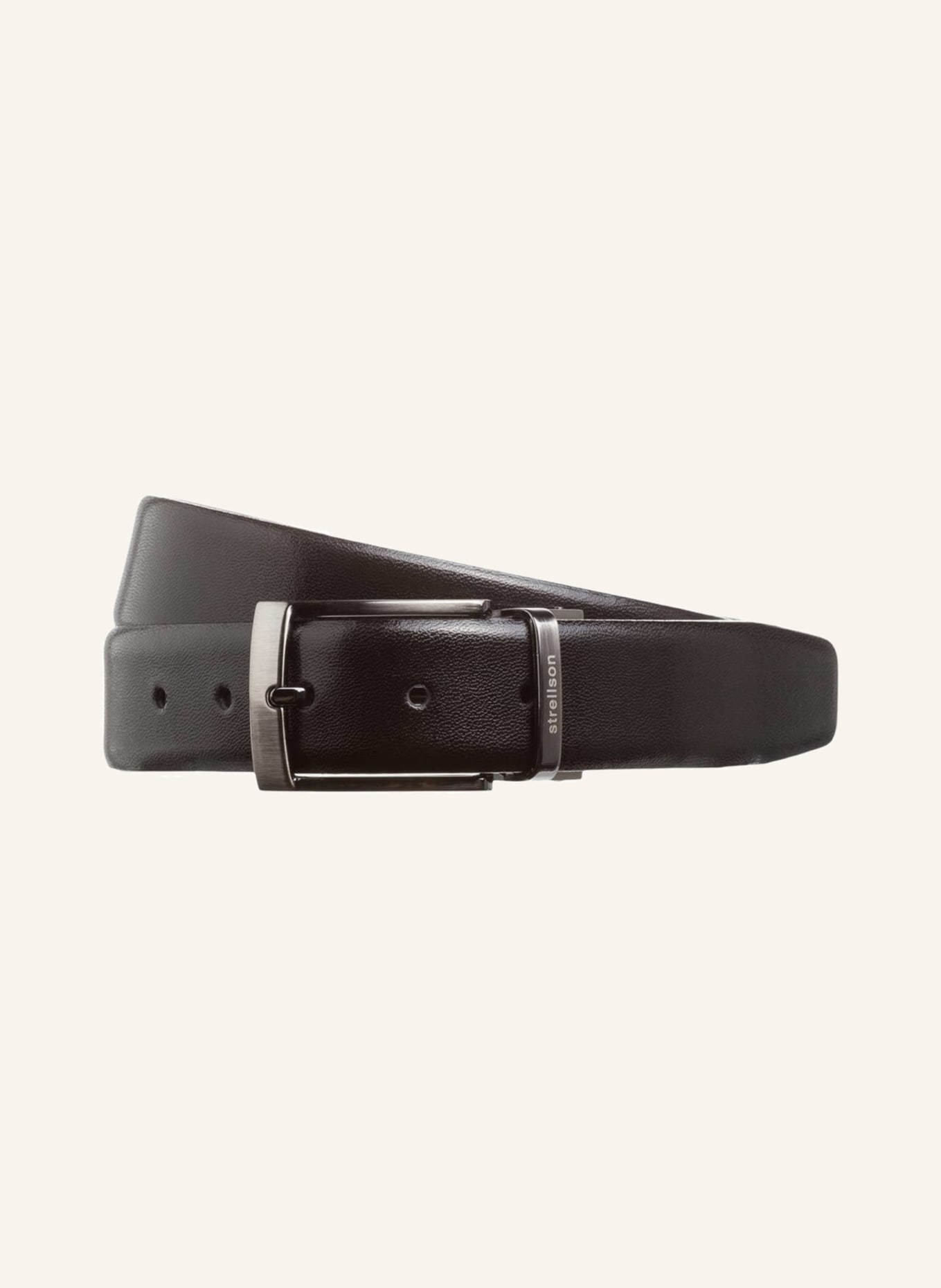 STRELLSON Reversible leather belt, Color: BLACK/ DARK BROWN (Image 1)