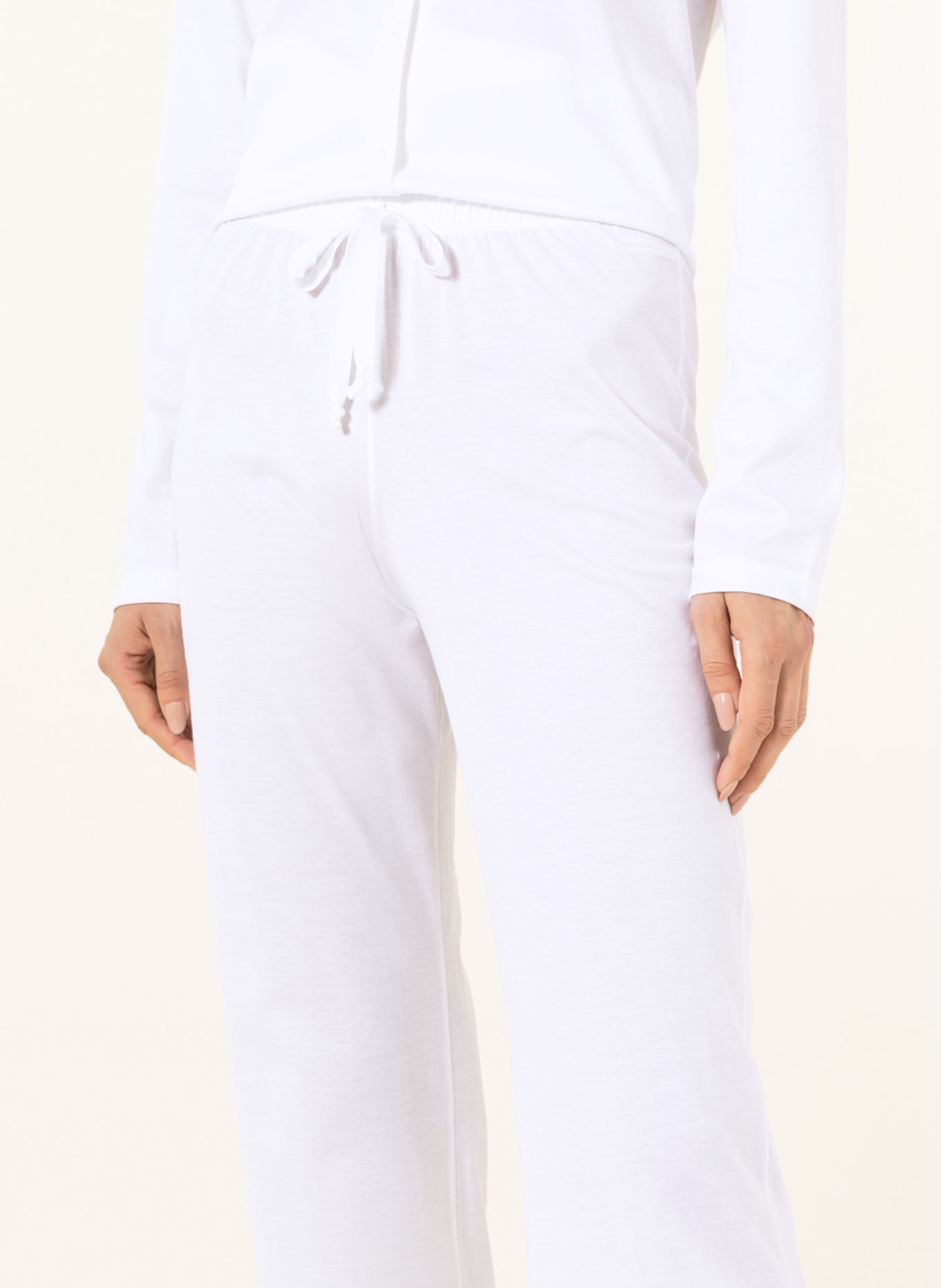 HANRO Pajama pants COTTON DELUXE, Color: WHITE (Image 5)