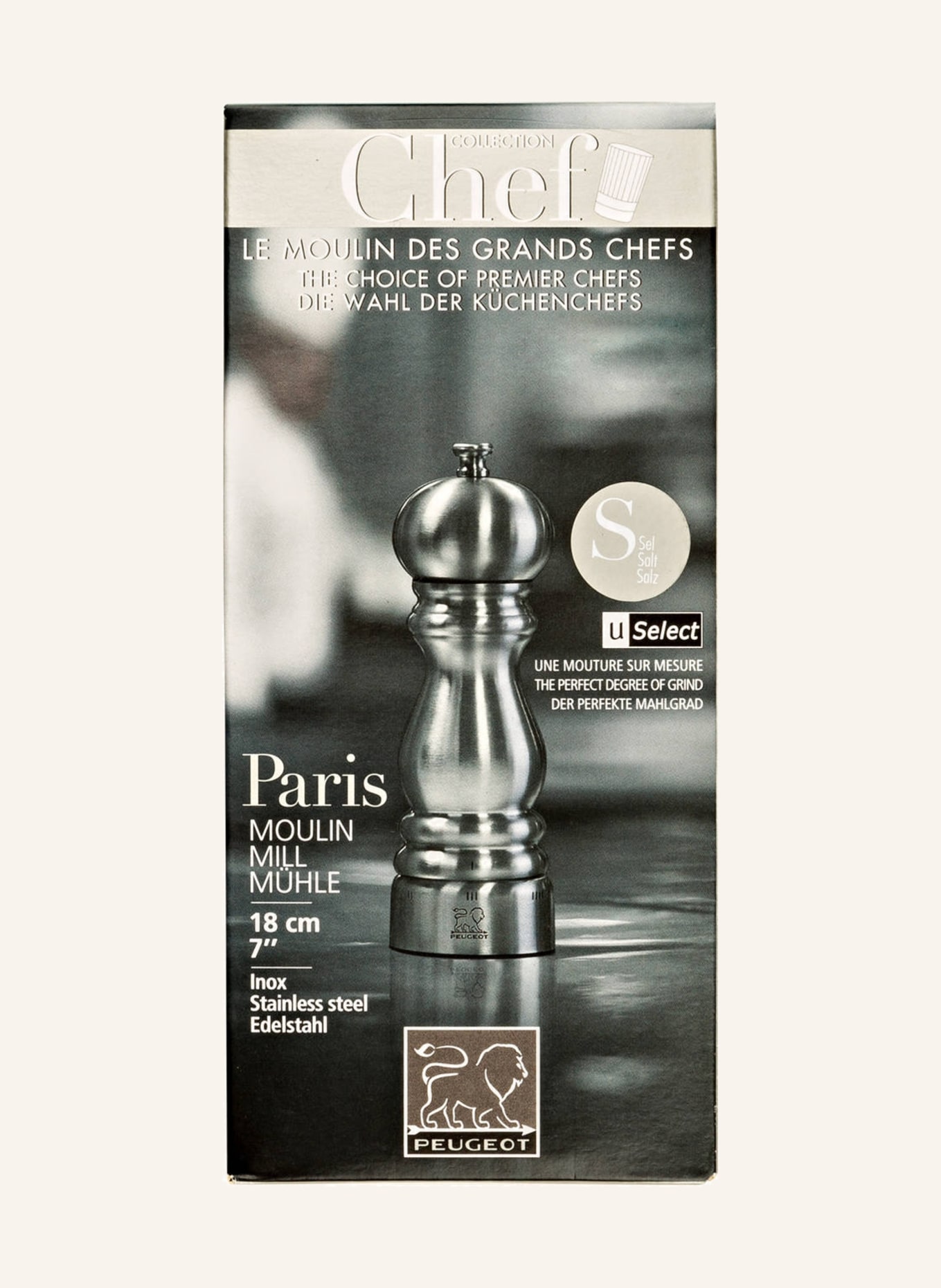 PEUGEOT Salt grinder PARIS, Color: SILVER (Image 3)