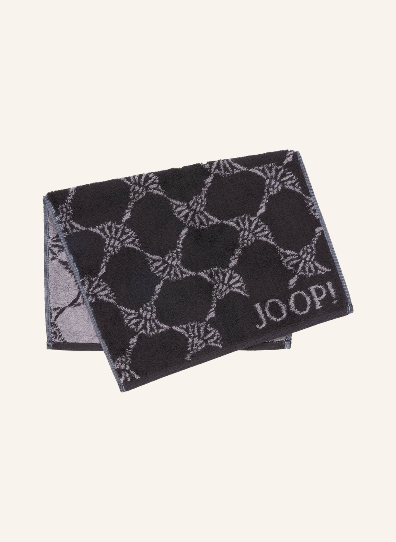 JOOP! Gastenhanddoek CORNFLOWER: ZWART / GRIJS