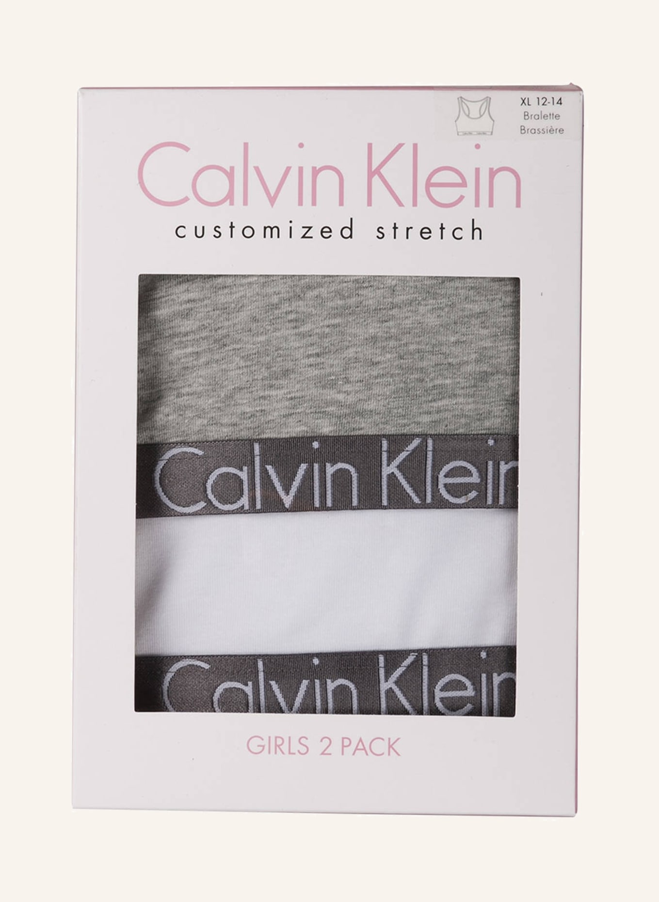 Calvin Klein 2er-Pack Bustiers CUSTOMIZED STRETCH, Farbe: HELLGRAU/ WEISS (Bild 4)