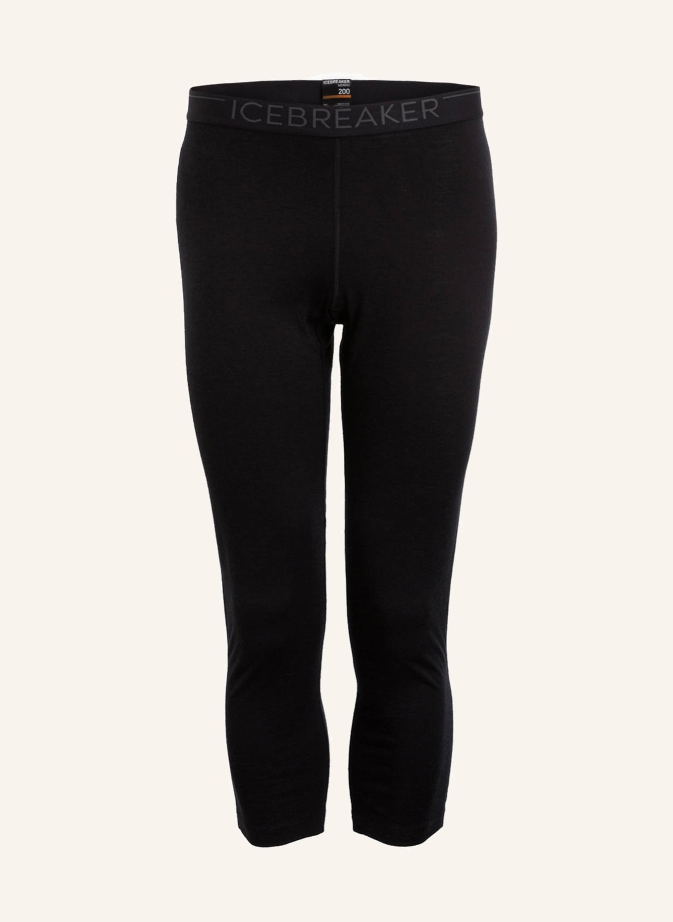 icebreaker Spodnie funkcjonalne 200 OASIS z wełny merynosowej: CZARNY