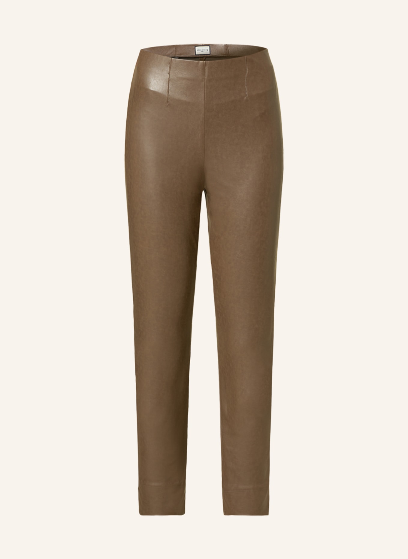 SEDUCTIVE 7/8 pants SABRINA in leather look, Color: BROWN (Image 1)