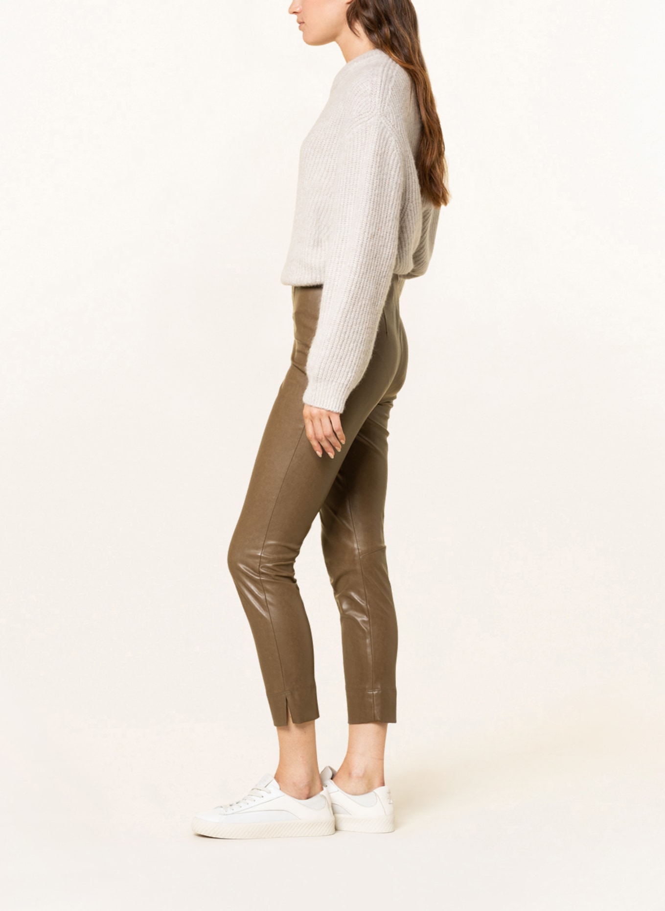 SEDUCTIVE 7/8 pants SABRINA in leather look, Color: BROWN (Image 4)