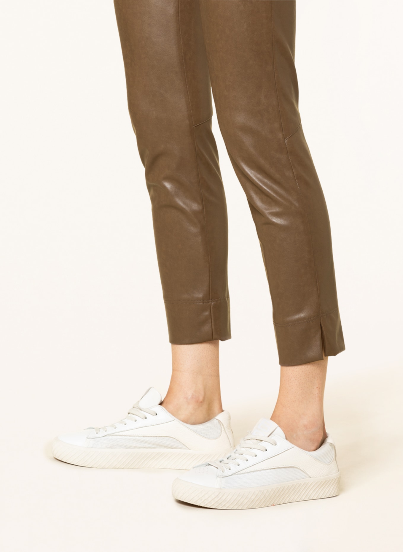 SEDUCTIVE 7/8 pants SABRINA in leather look, Color: BROWN (Image 5)
