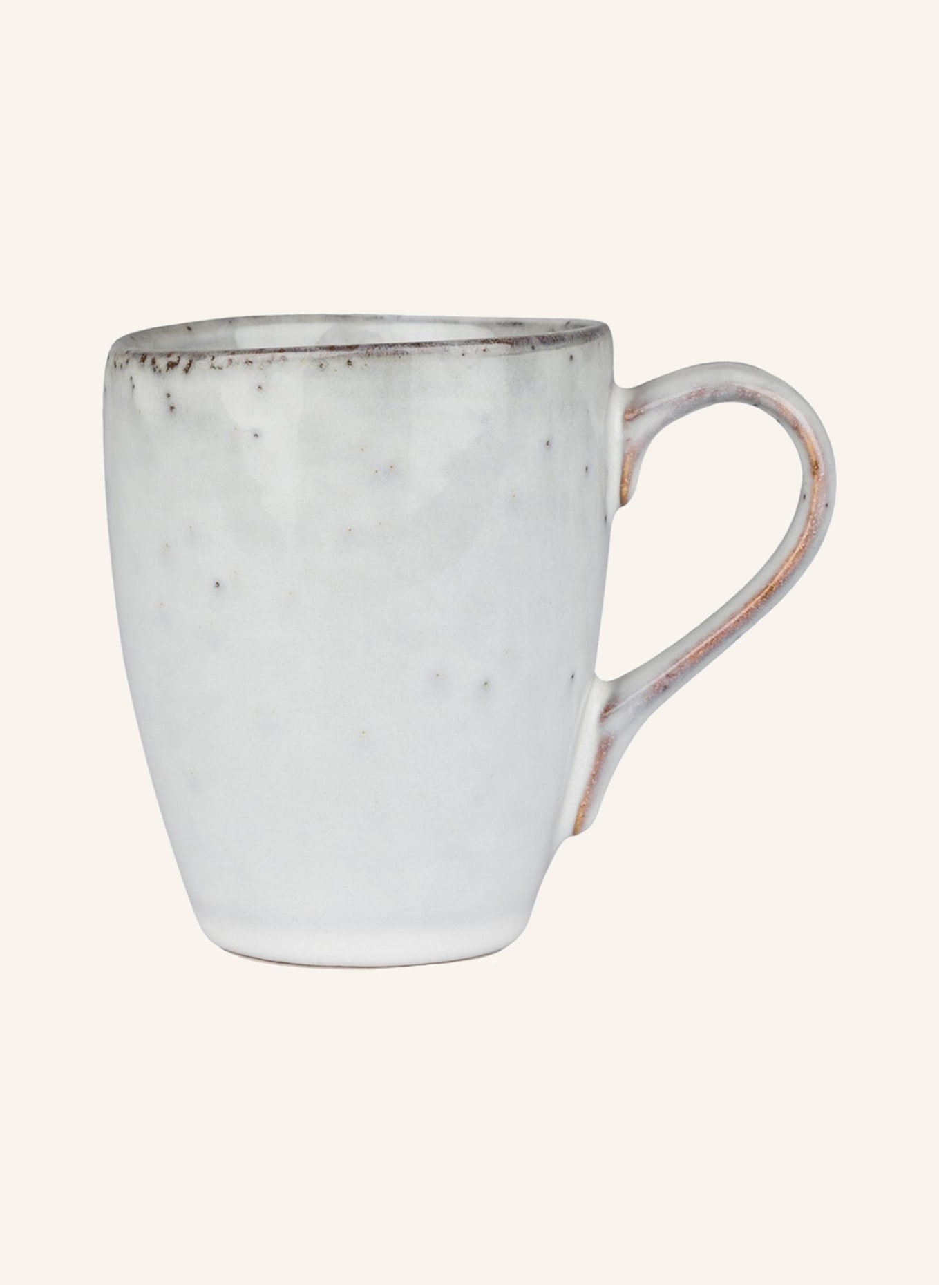 BROSTE COPENHAGEN Set of 4 mugs NORDIC SAND, Color: WHITE/ DARK BROWN (Image 2)