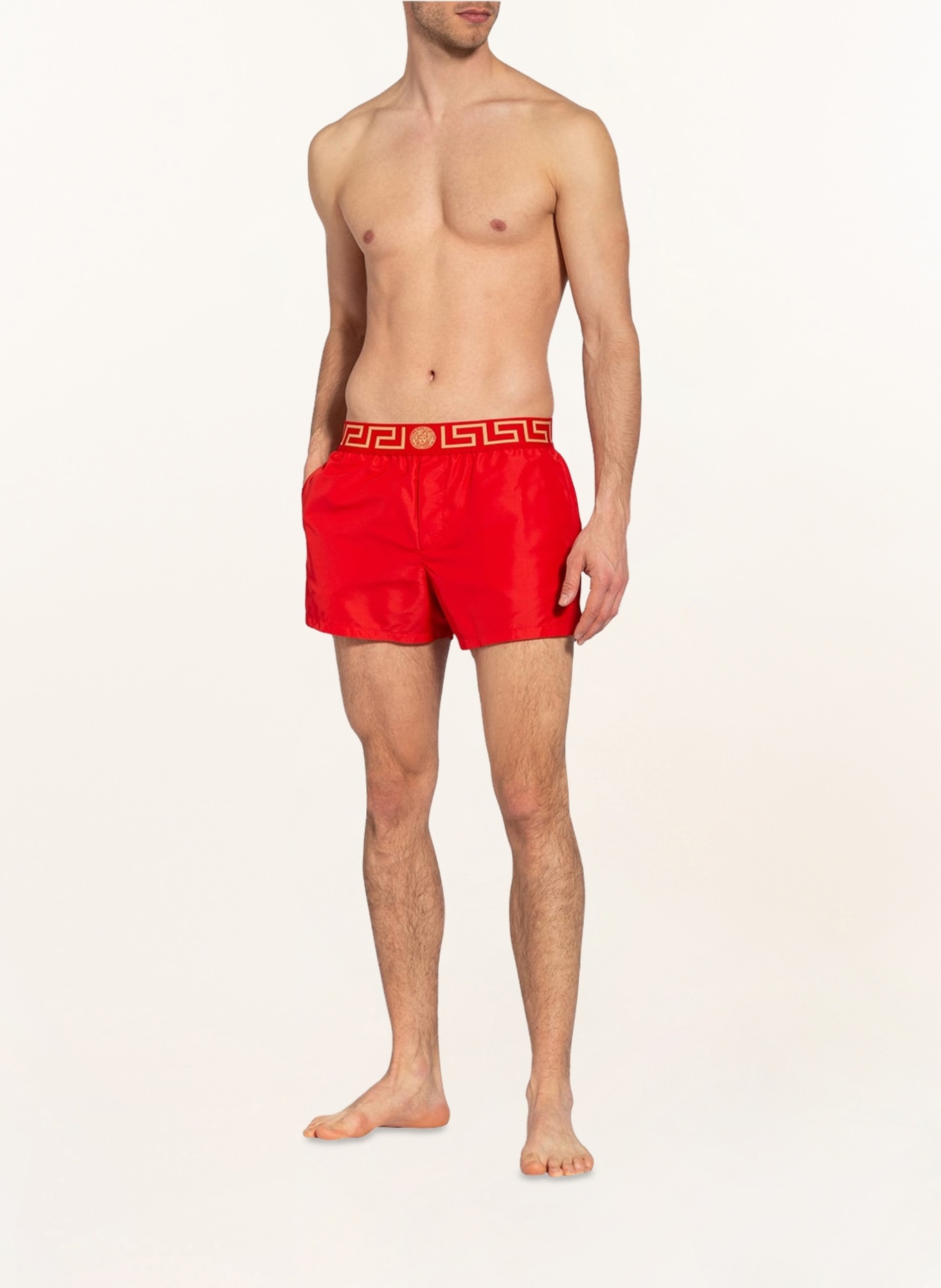 VERSACE Swim shorts , Color: RED/ GOLD (Image 2)