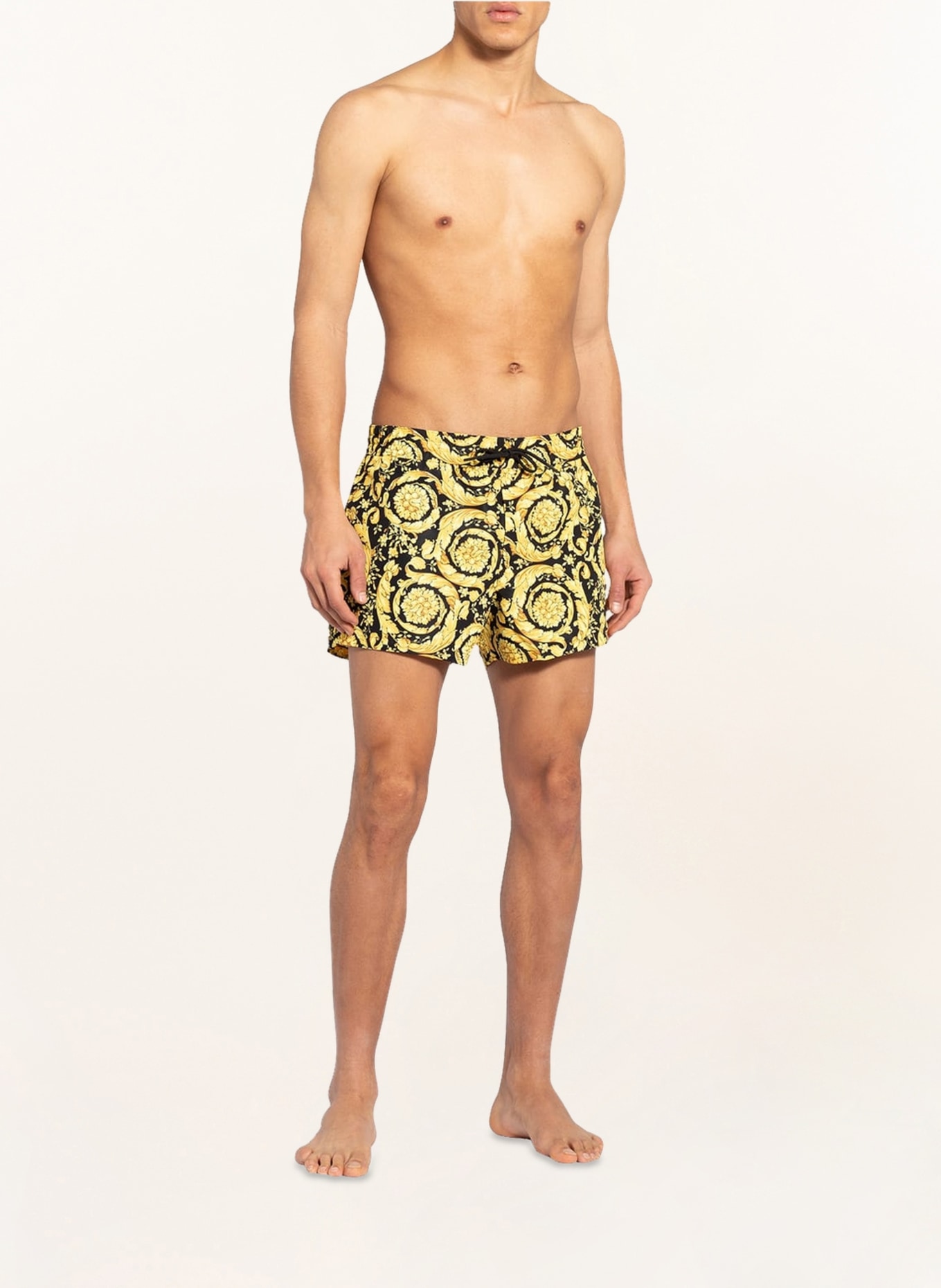 VERSACE Swim shorts, Color: BLACK/ DARK YELLOW (Image 2)