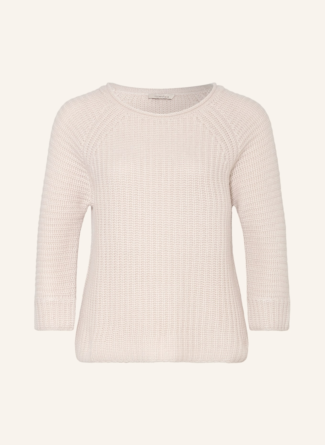 lilienfels Cashmere-Pullover mit 3/4-Arm, Farbe: CREME (Bild 1)
