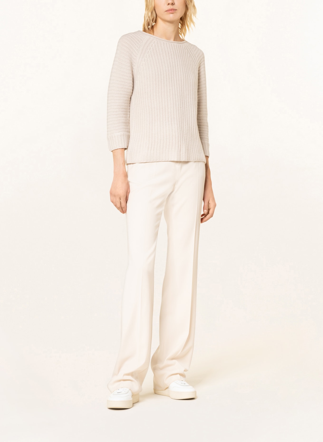 lilienfels Cashmere-Pullover mit 3/4-Arm, Farbe: CREME (Bild 2)