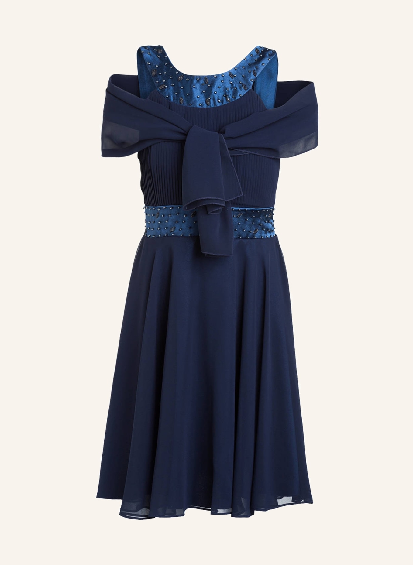 G.O.L. FINEST COLLECTION Sukienka koktajlowa z etolą, Kolor: GRANATOWY (Obrazek 3)