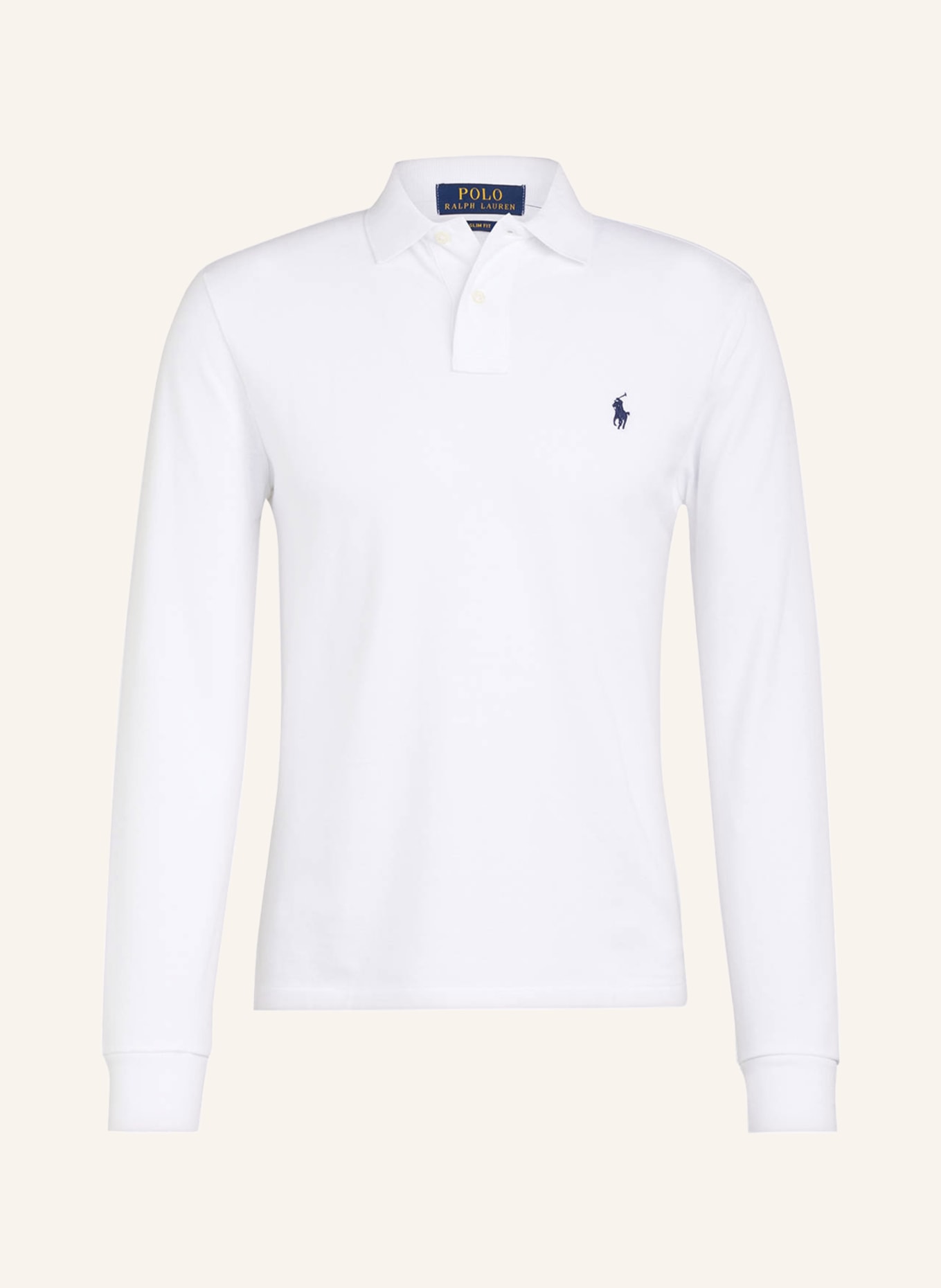POLO RALPH LAUREN Piqué-Poloshirt Slim Fit, Farbe: WEISS (Bild 1)
